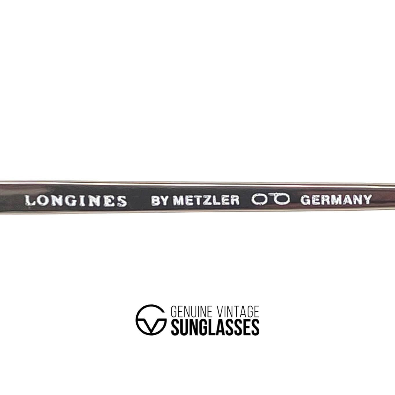 Vintage LONGINES 0150 METZLER gold blue luxury aviator sunglasses