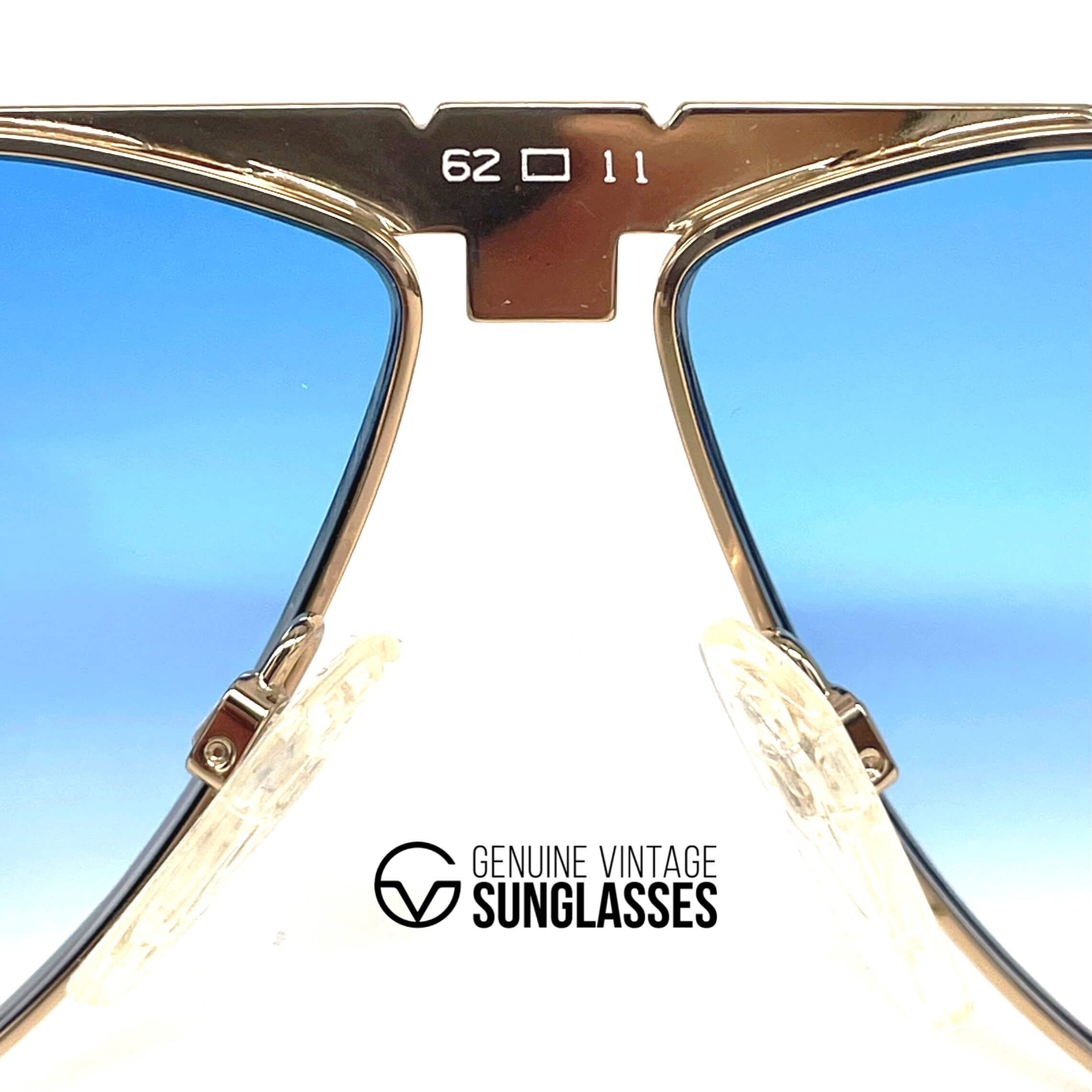 Vintage LONGINES 0150 METZLER gold blue luxury aviator sunglasses
