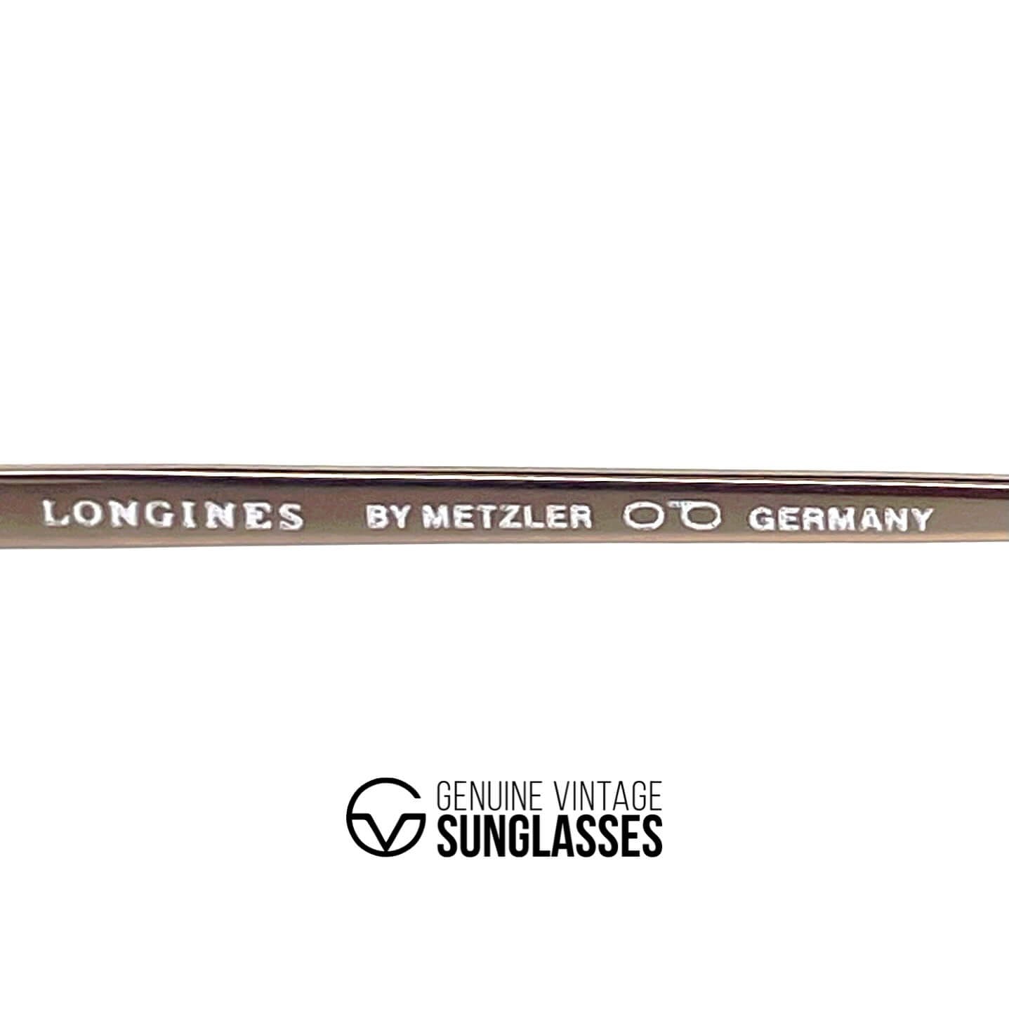 Vintage LONGINES 0150 METZLER gold pink rare aviator sunglasses