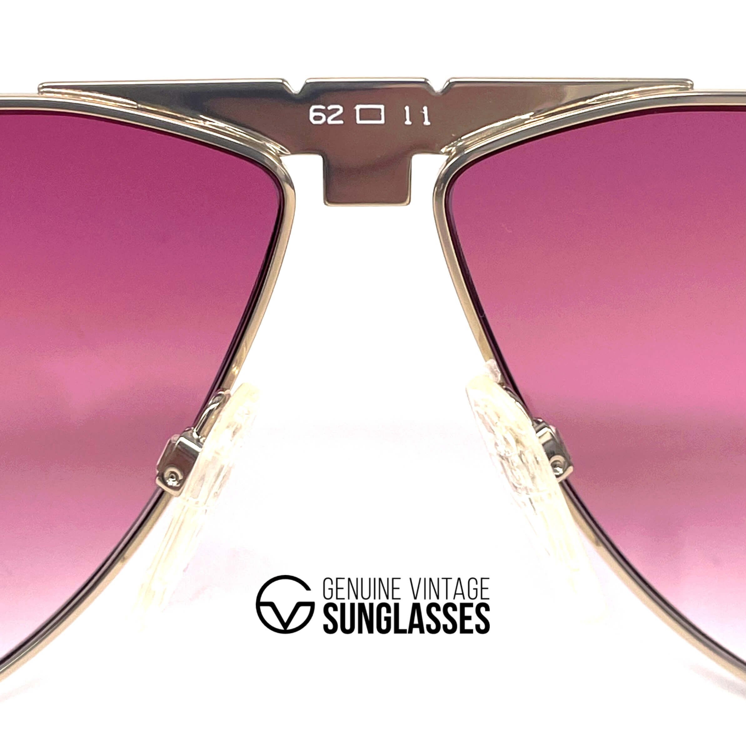 Vintage LONGINES 0150 METZLER gold pink rare aviator sunglasses