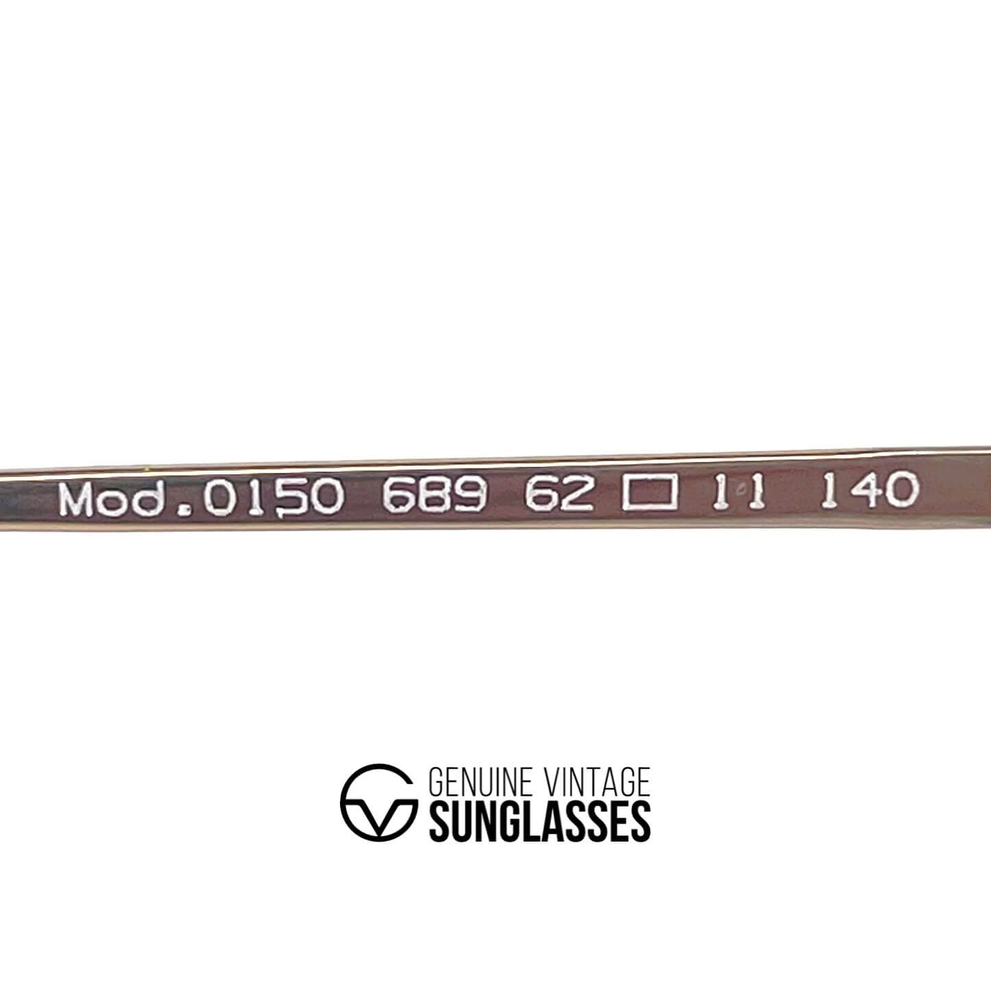 Vintage LONGINES 0150 METZLER gold red rare aviator sunglasses