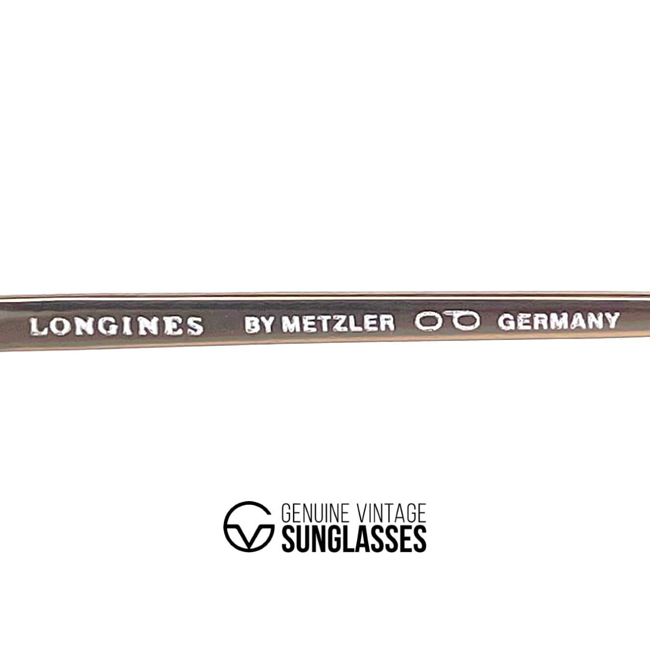 Vintage LONGINES 0150 METZLER gold red rare aviator sunglasses