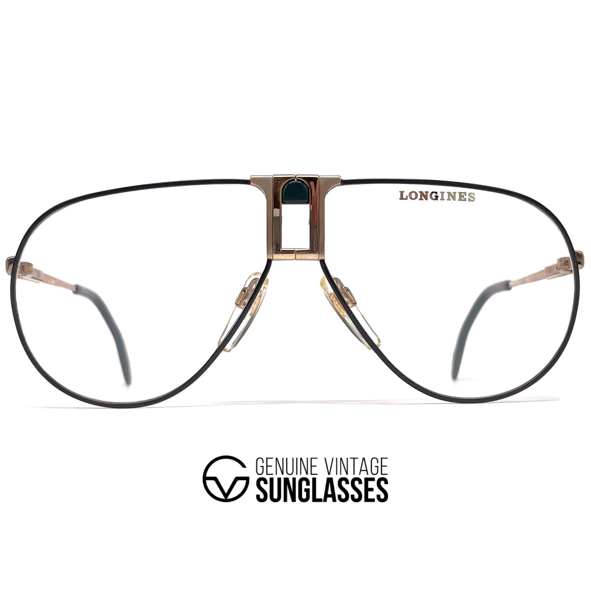 Vintage LONGINES 0154 METZLER interchangeable rare designer aviator glasses frames