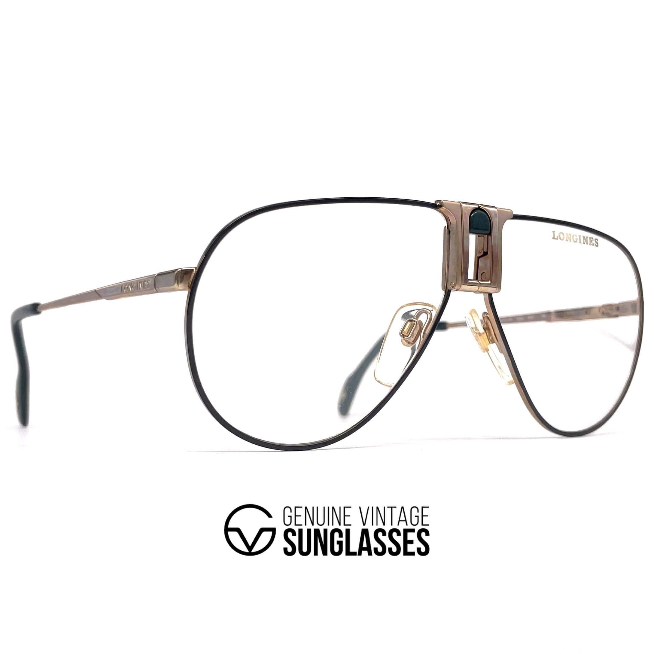 Vintage LONGINES 0154 METZLER interchangeable rare designer aviator glasses frames