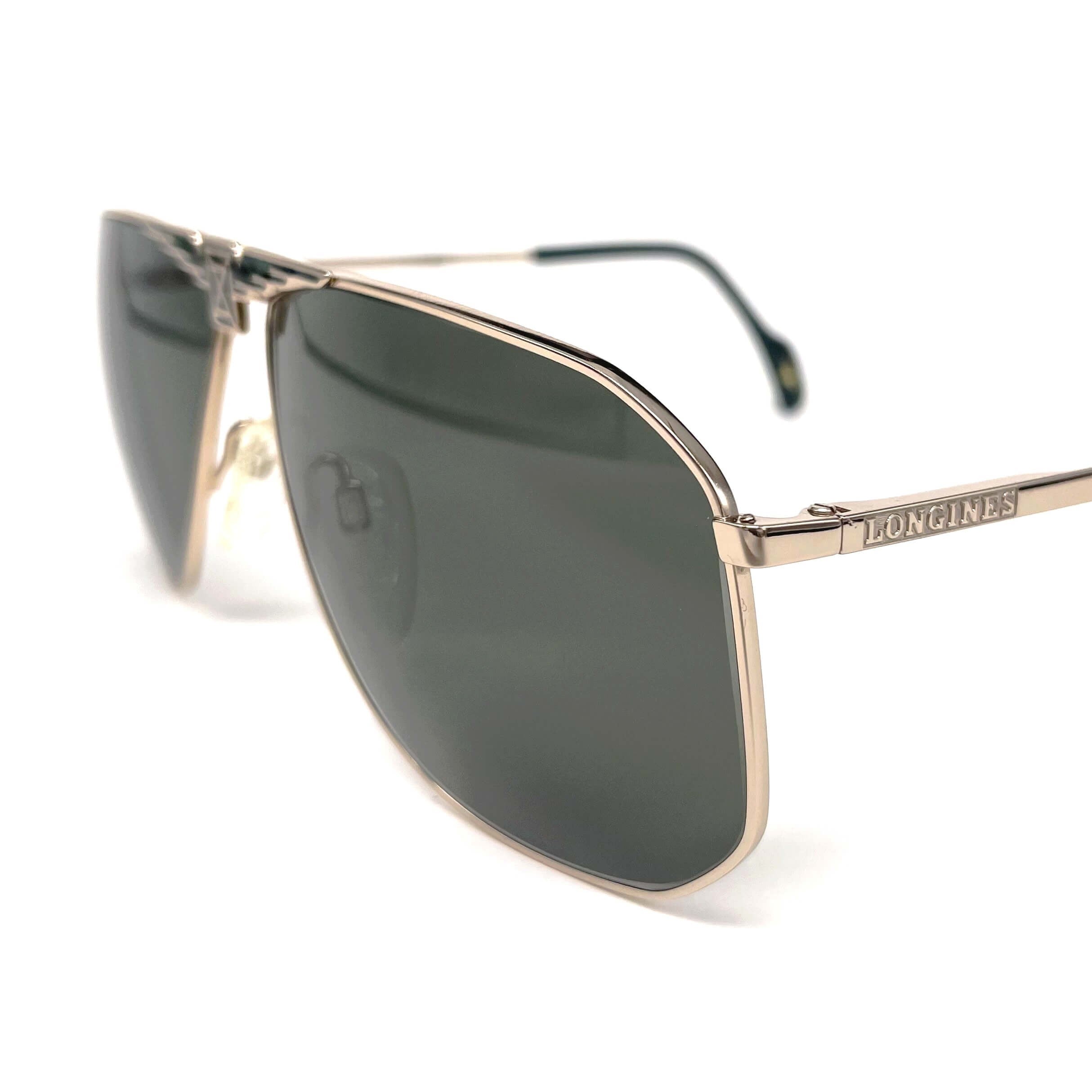 Vintage LONGINES 0155 METZLER gold aviator luxury sunglasses