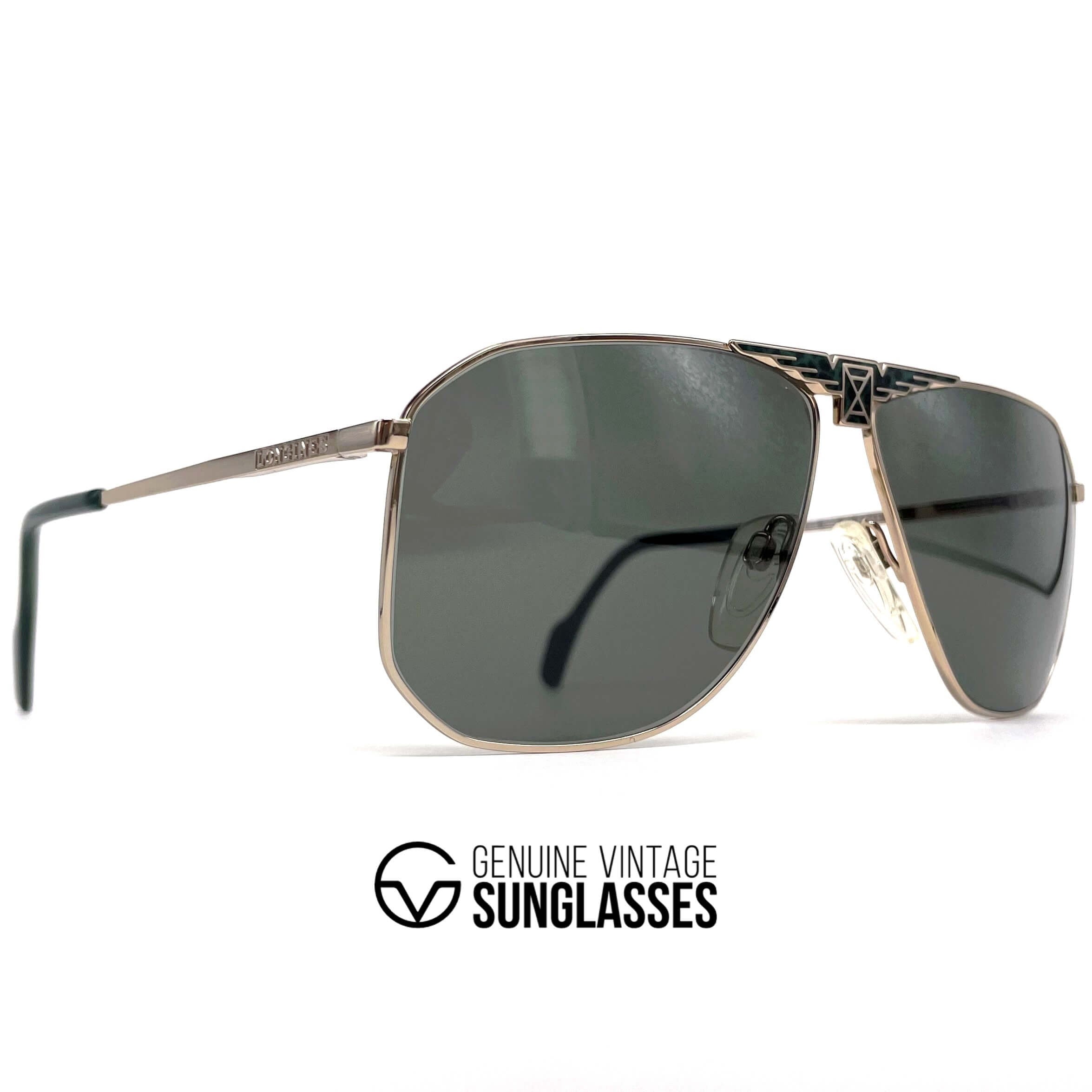 Vintage LONGINES 0155 METZLER gold aviator luxury sunglasses