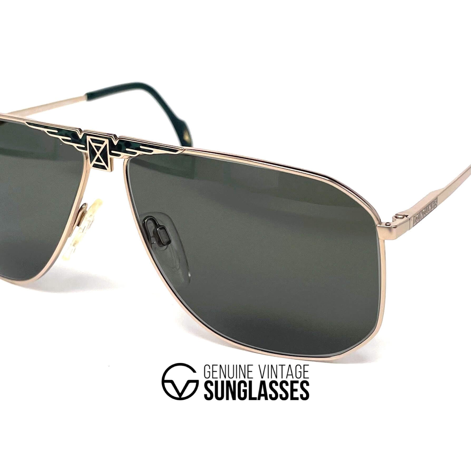 Vintage LONGINES 0155 METZLER gold aviator luxury sunglasses