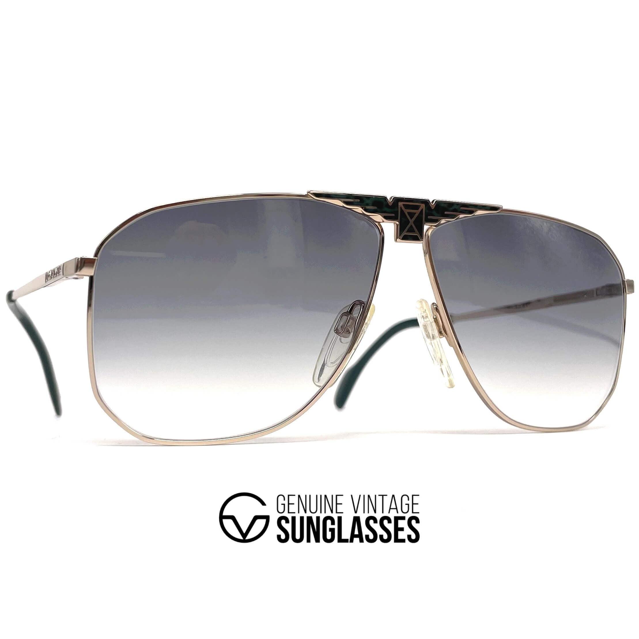 Vintage LONGINES 0155 METZLER gold rare aviator sunglasses