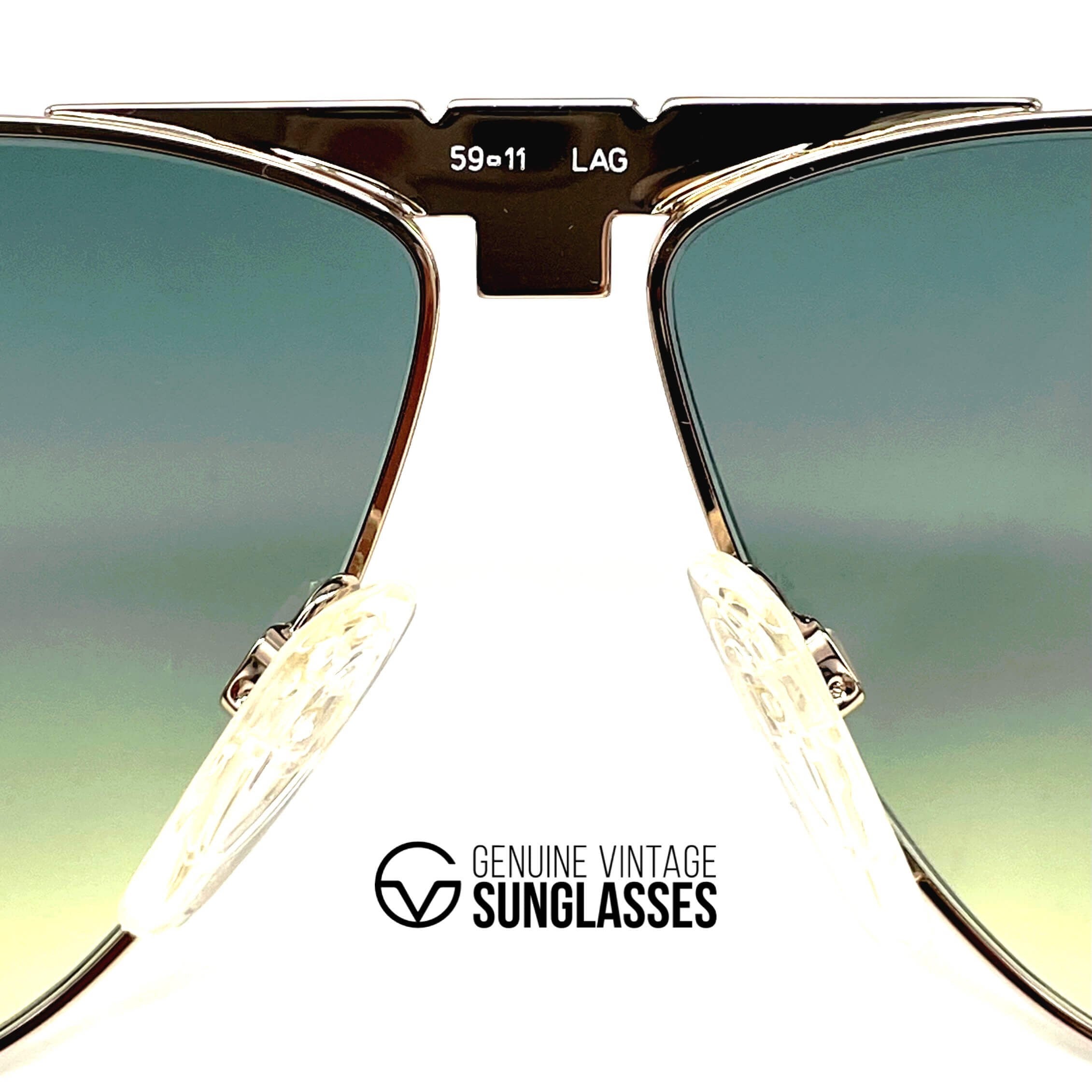 Vintage LONGINES 0155 METZLER gold rare aviator sunglasses