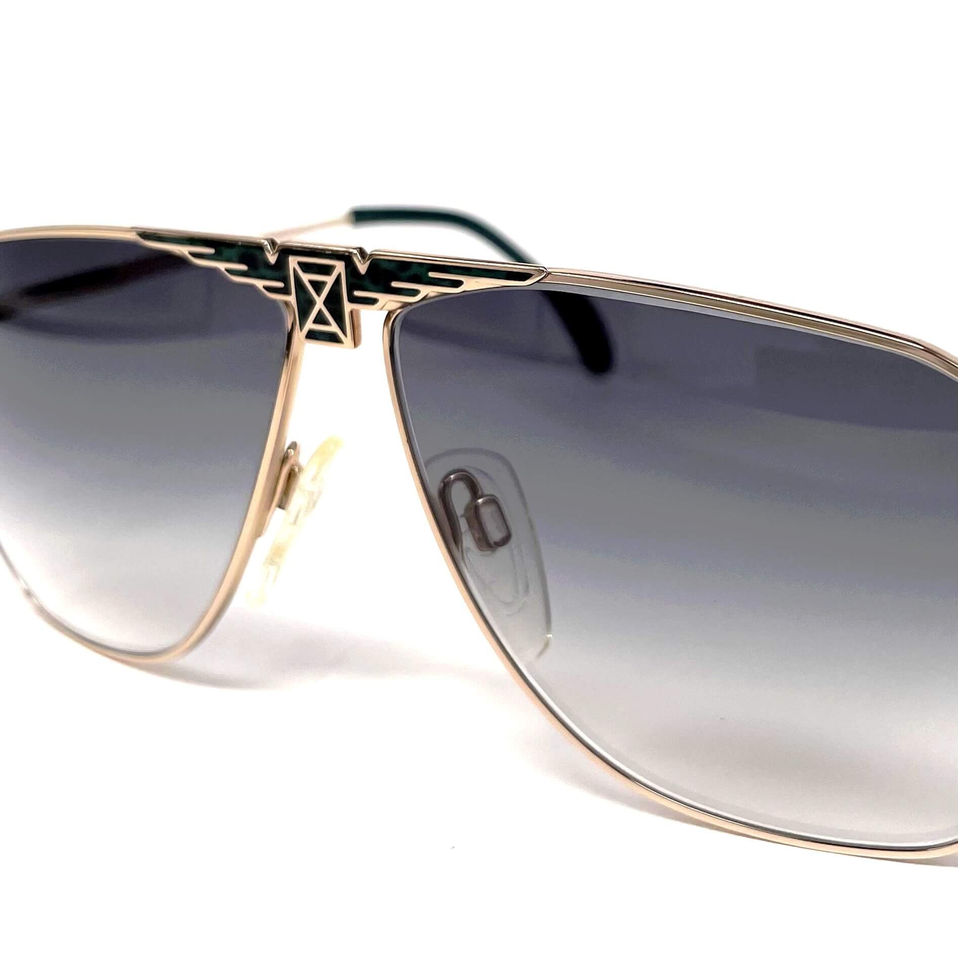 Vintage LONGINES 0155 METZLER gold rare aviator sunglasses