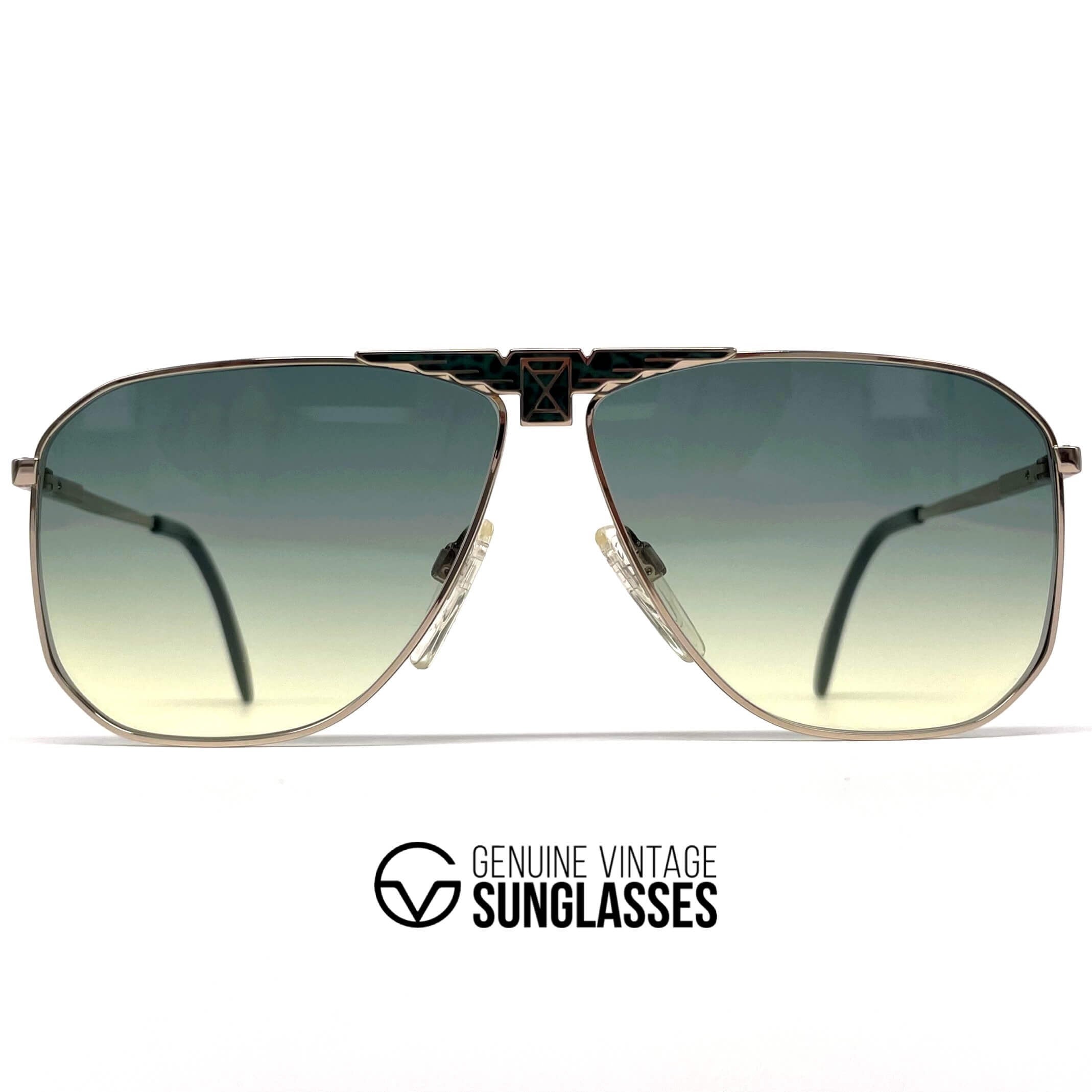 Vintage LONGINES 0155 METZLER gold rare aviator sunglasses