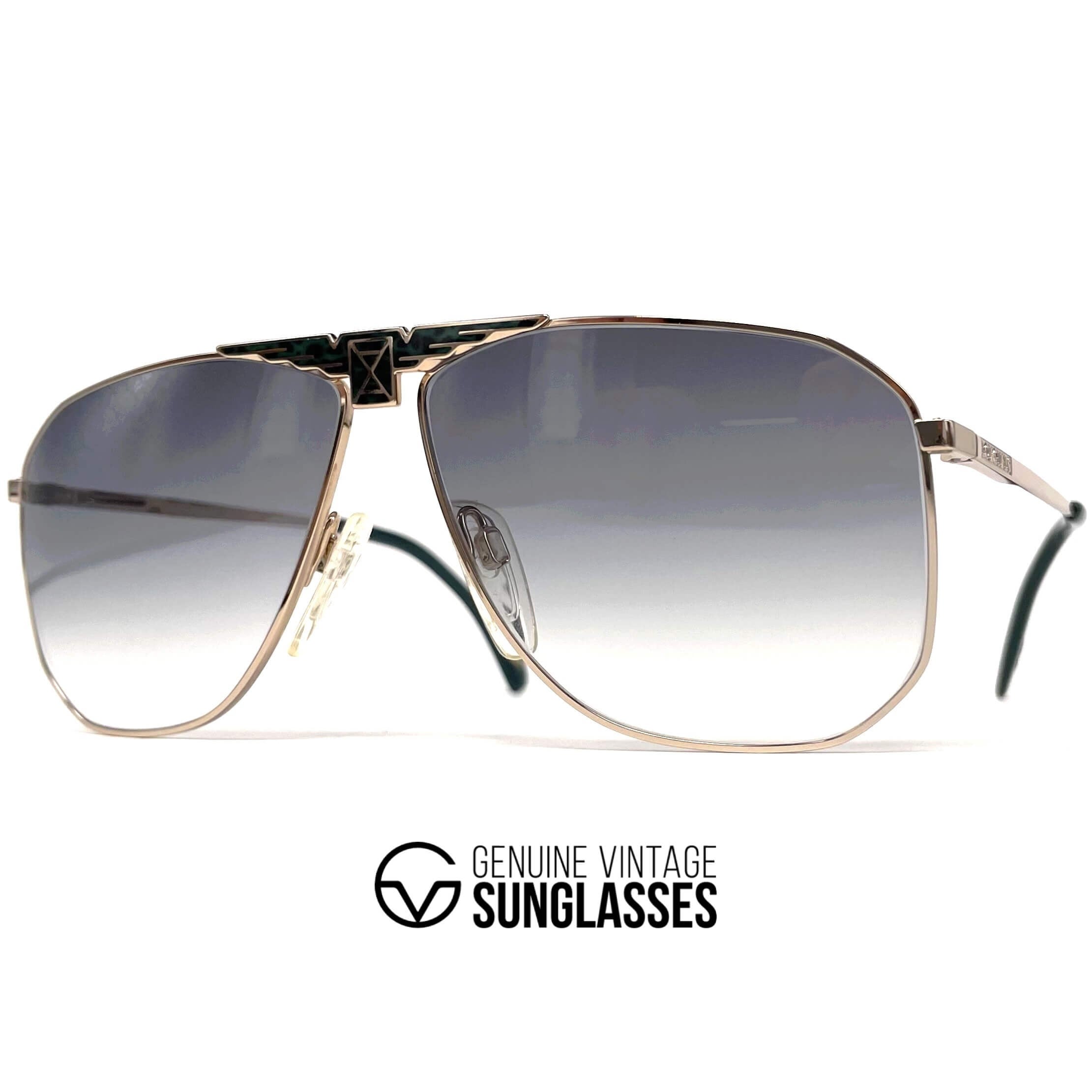 Vintage LONGINES 0155 METZLER gold rare aviator sunglasses