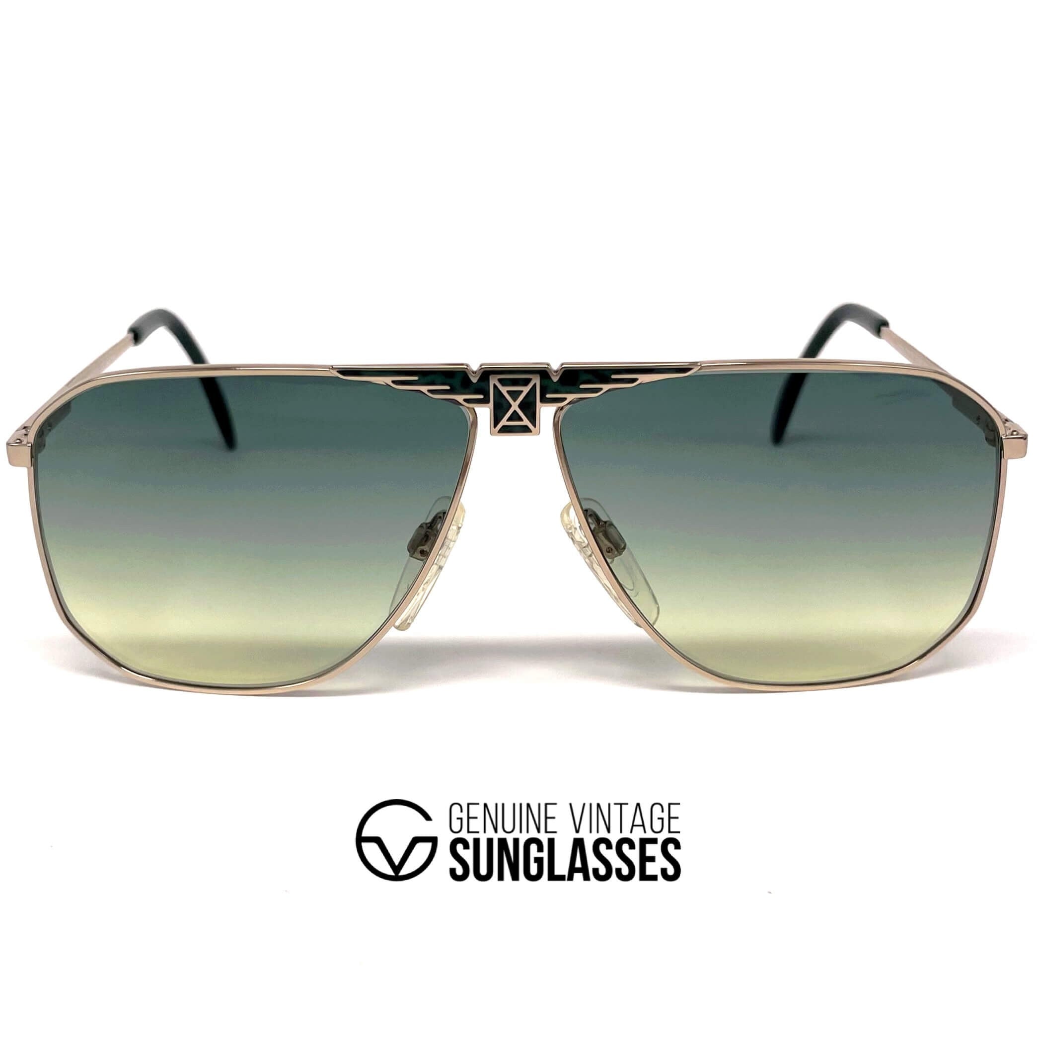 Vintage LONGINES 0155 METZLER gold rare aviator sunglasses
