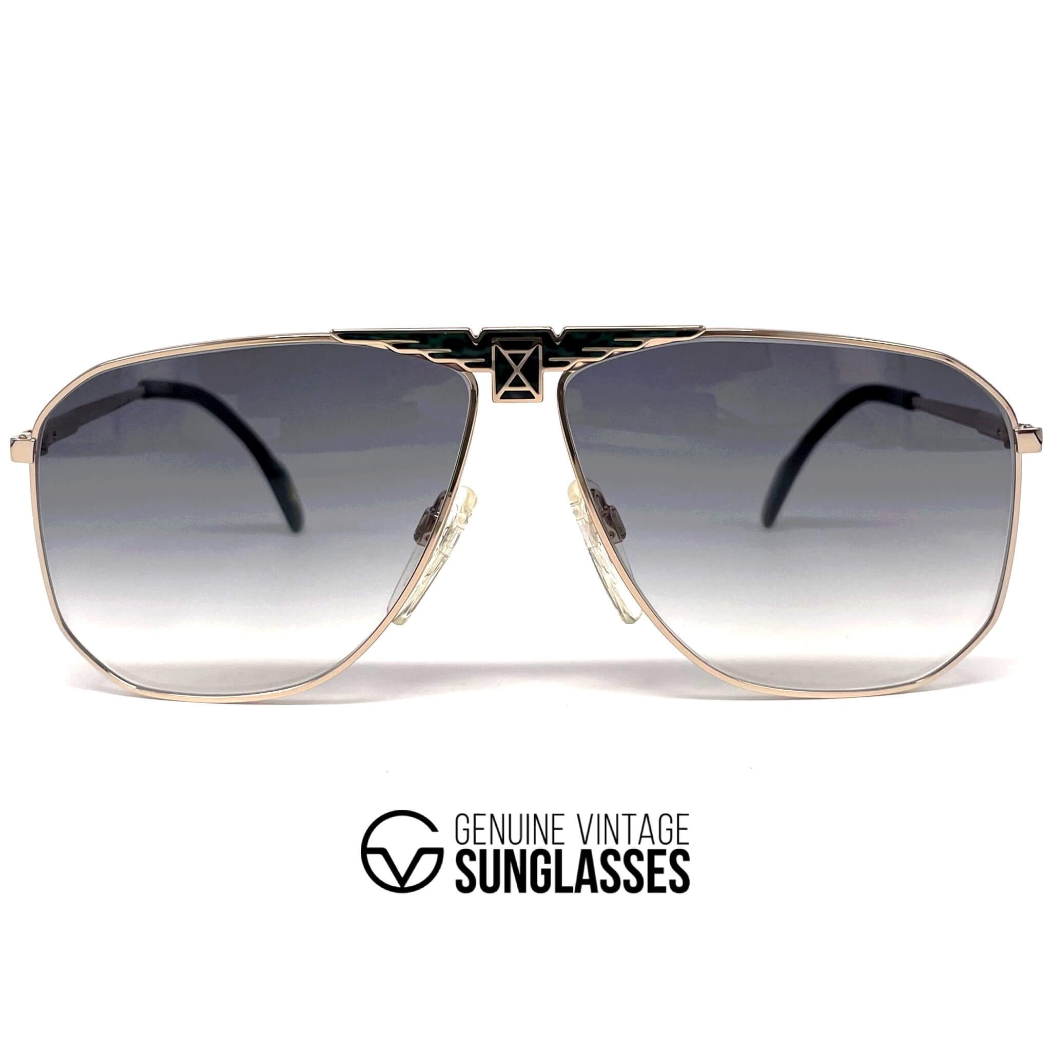Vintage LONGINES 0155 METZLER gold rare aviator sunglasses