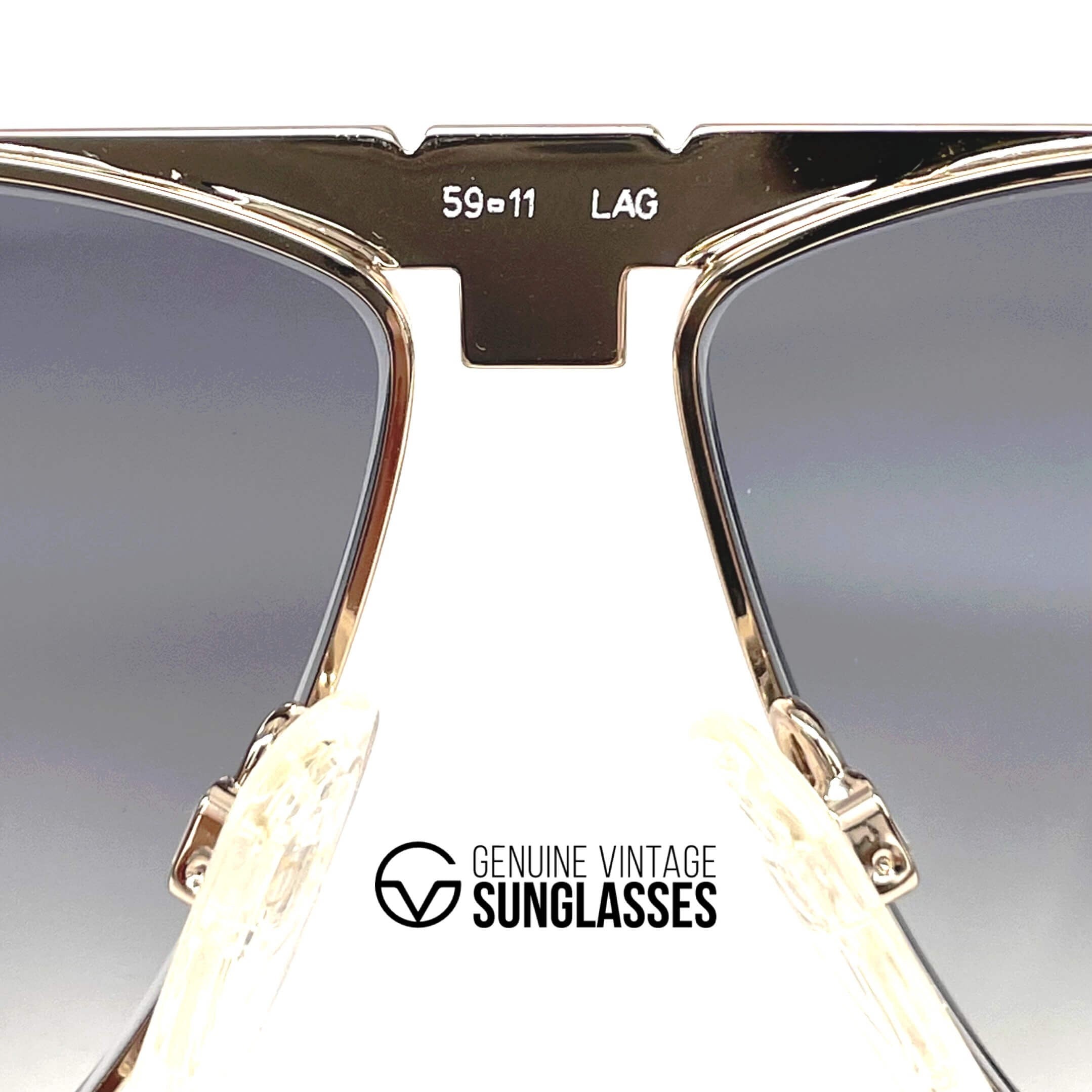 Vintage LONGINES 0155 METZLER gold rare aviator sunglasses