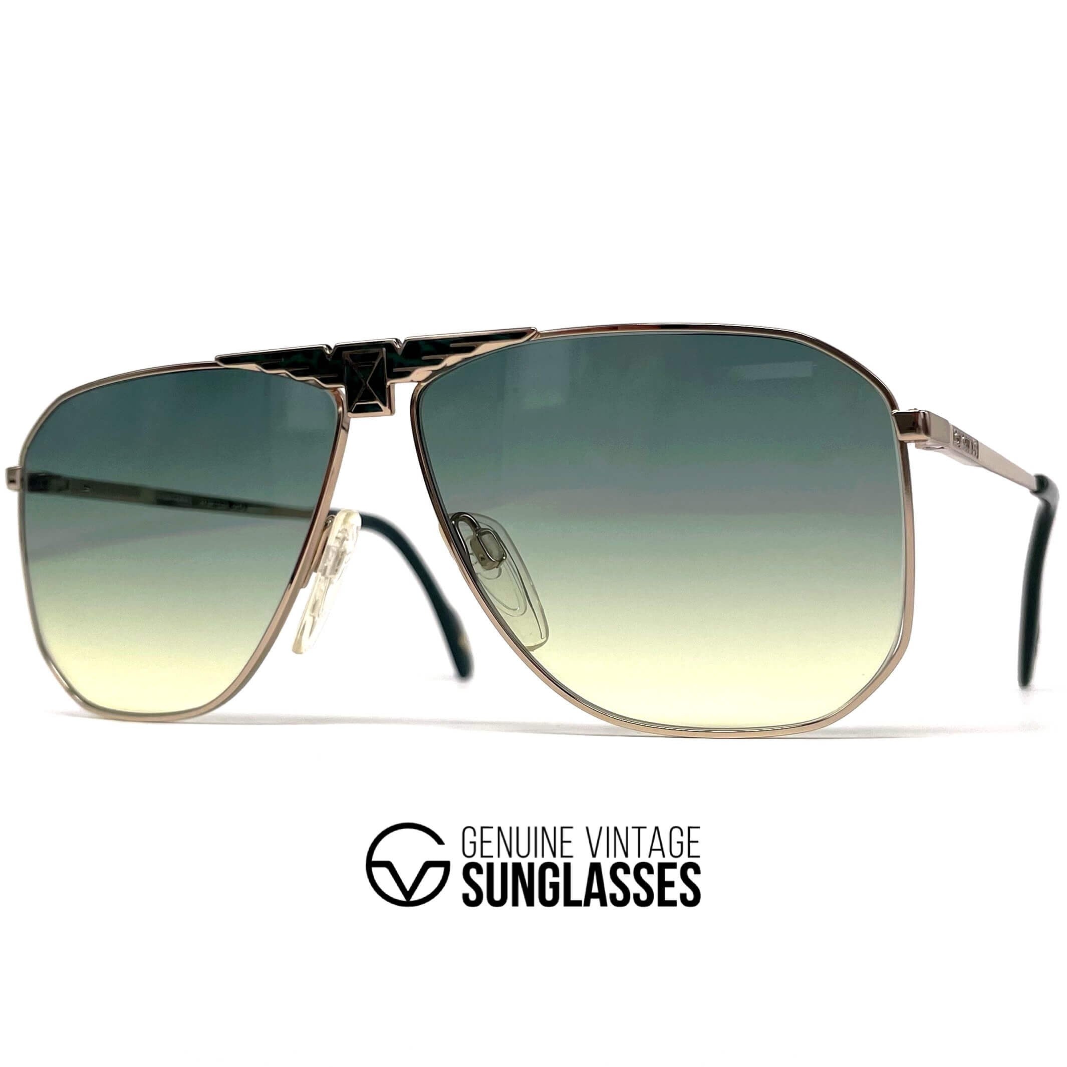 Vintage LONGINES 0155 METZLER gold rare aviator sunglasses