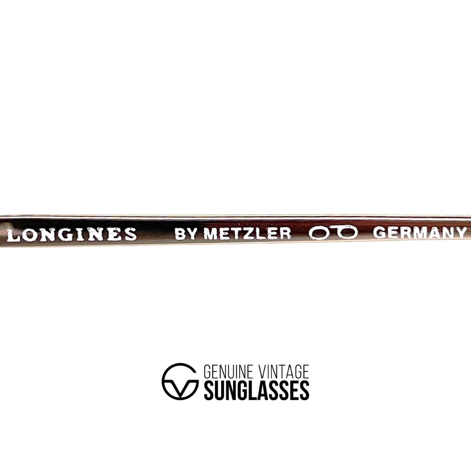 Vintage LONGINES 0155 METZLER gold rare aviator sunglasses