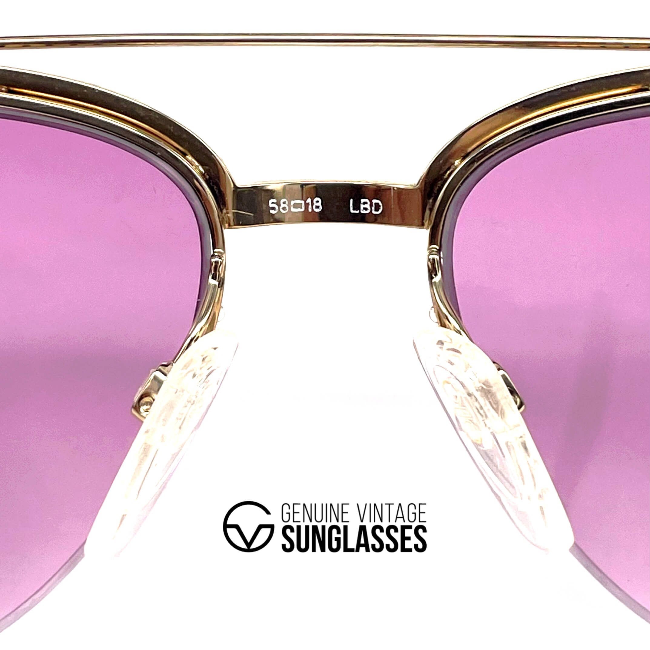 Vintage LONGINES 0163 METZLER gold rare semi rimless aviator sunglasses