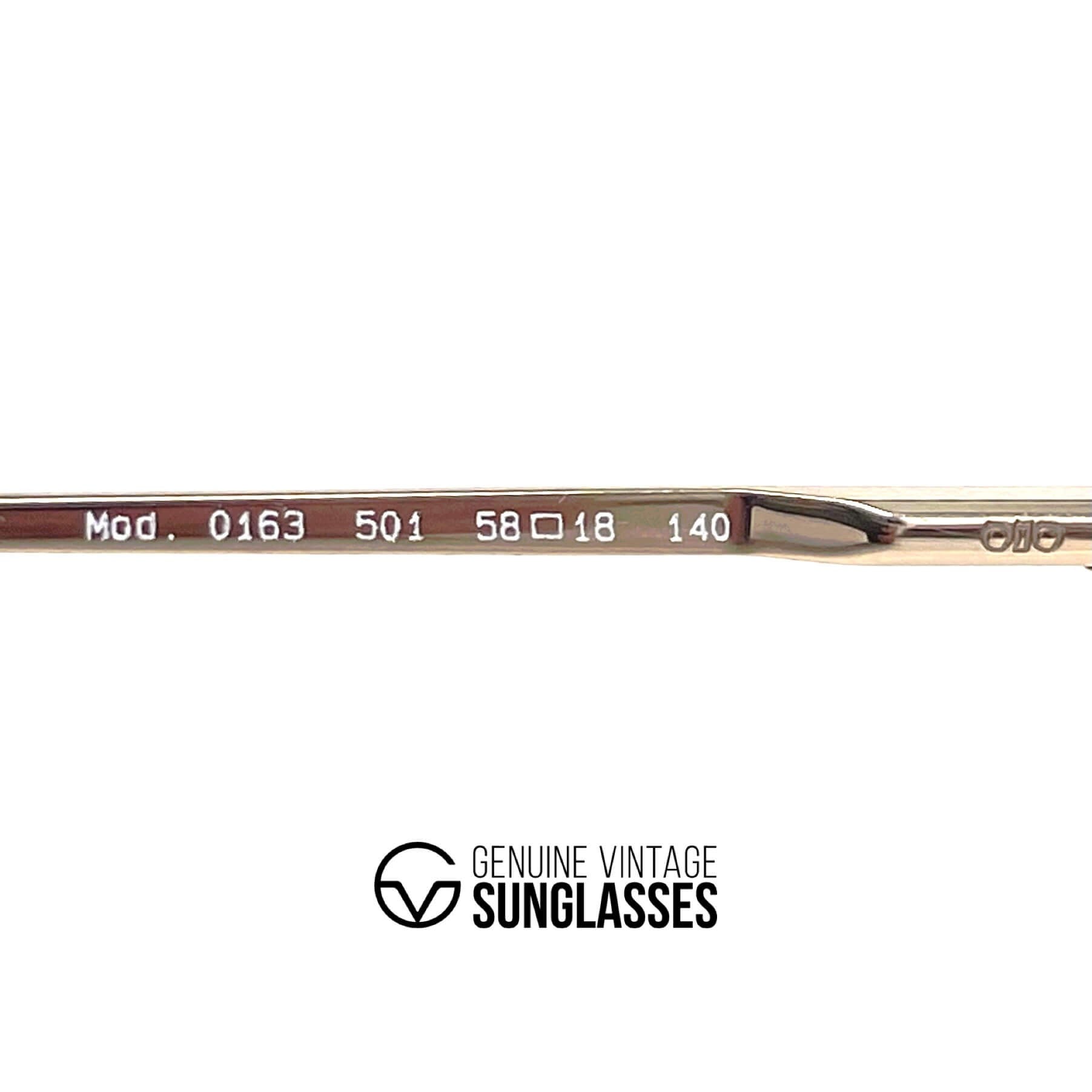 Vintage LONGINES 0163 METZLER gold rare semi rimless aviator sunglasses