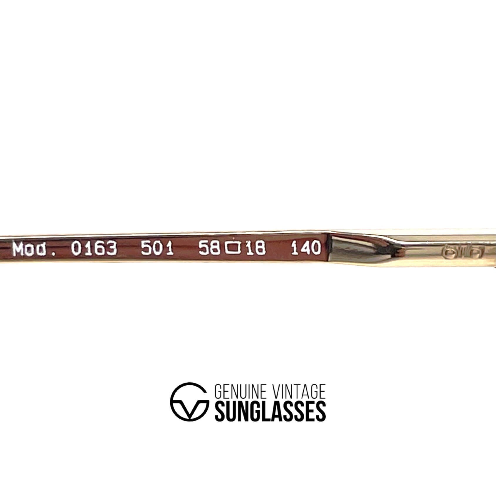 Vintage LONGINES 0163 METZLER gold rare semi rimless aviator sunglasses