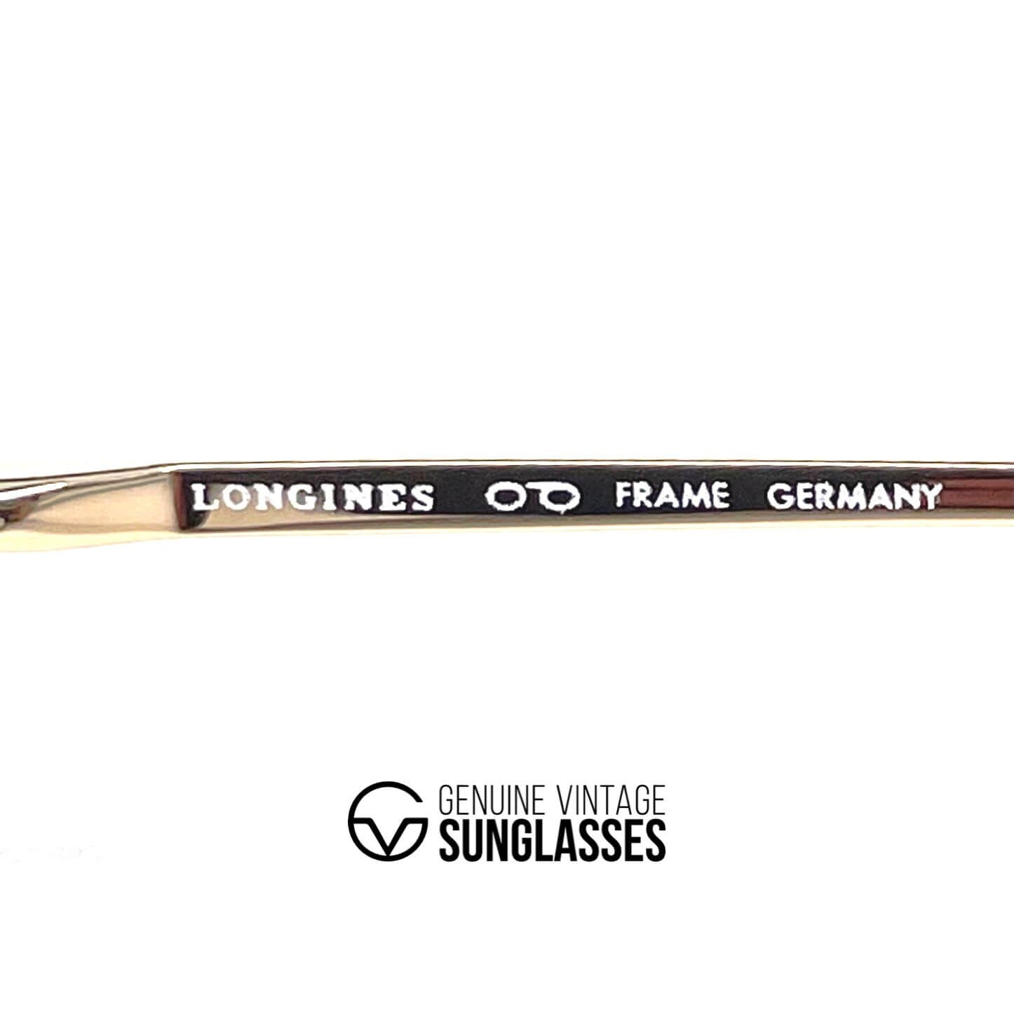 Vintage LONGINES 0163 METZLER gold rare semi rimless aviator sunglasses
