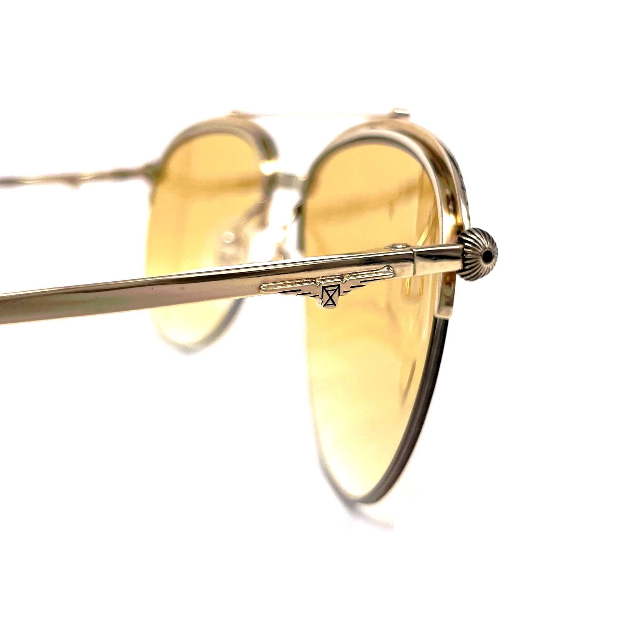 Vintage LONGINES 0163 METZLER gold rare semi rimless aviator sunglasses