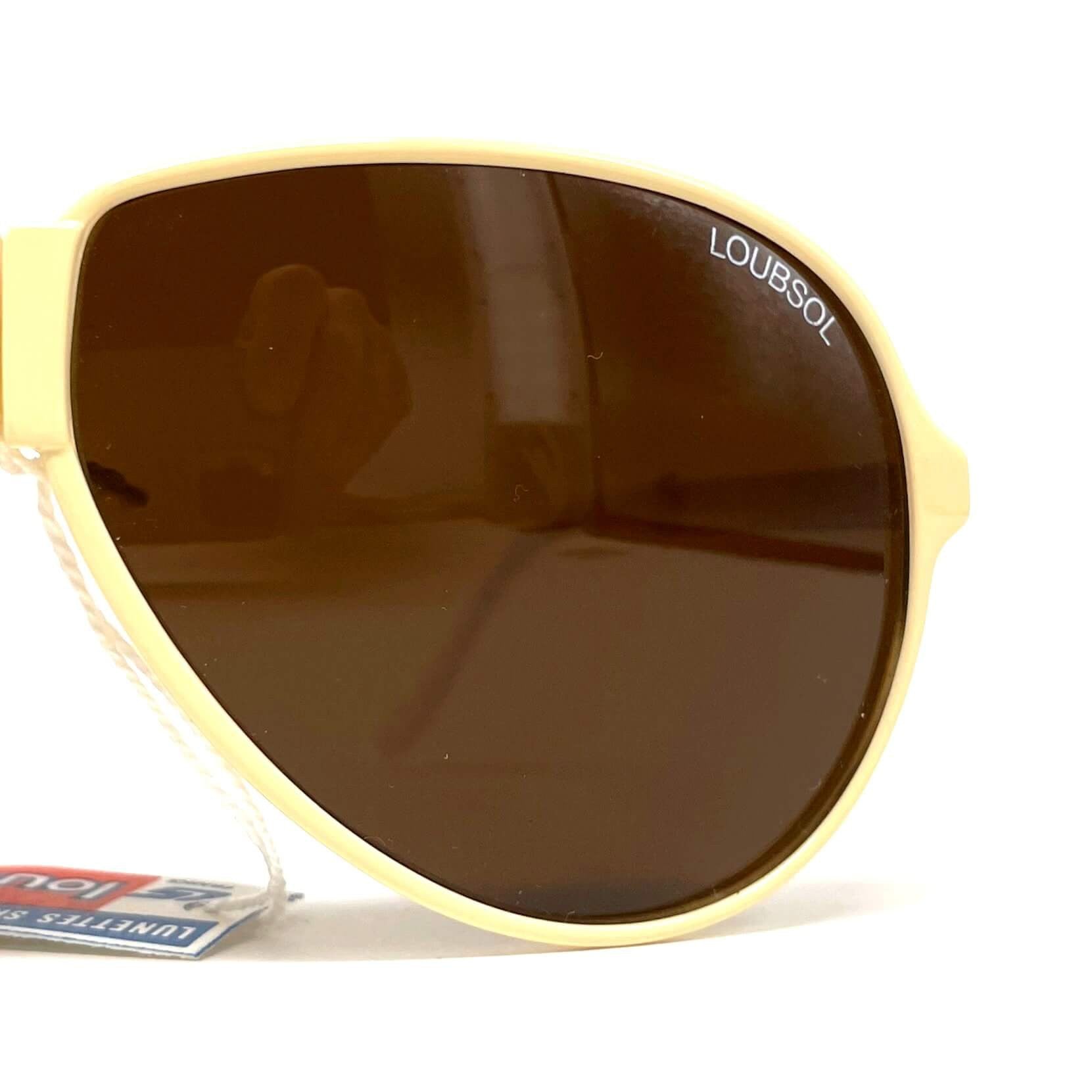 Vintage LOUBSOL 1910 Folding creme aviator sunglasses