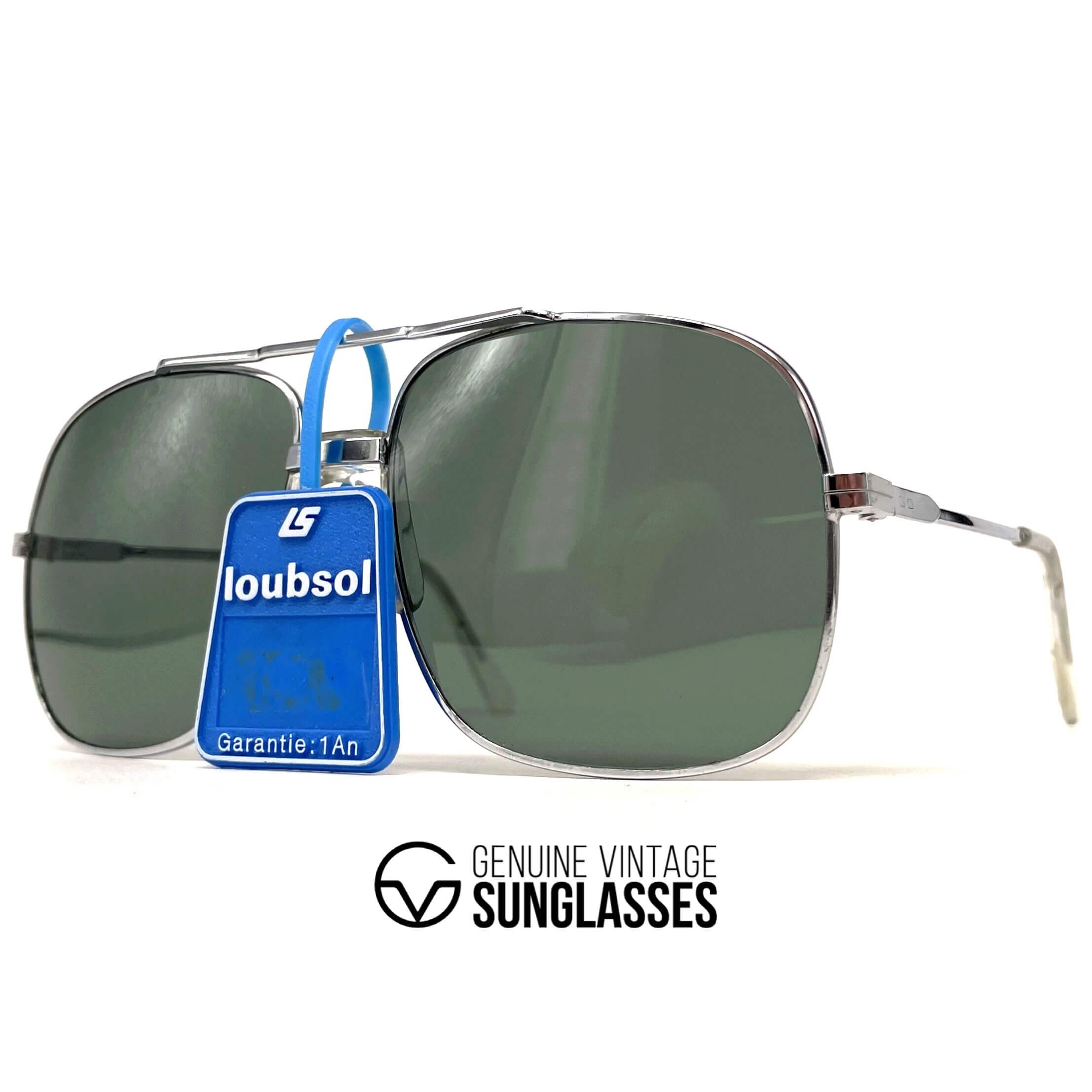 Vintage LOUBSOL 7593 rare mineral aviator sunglasses