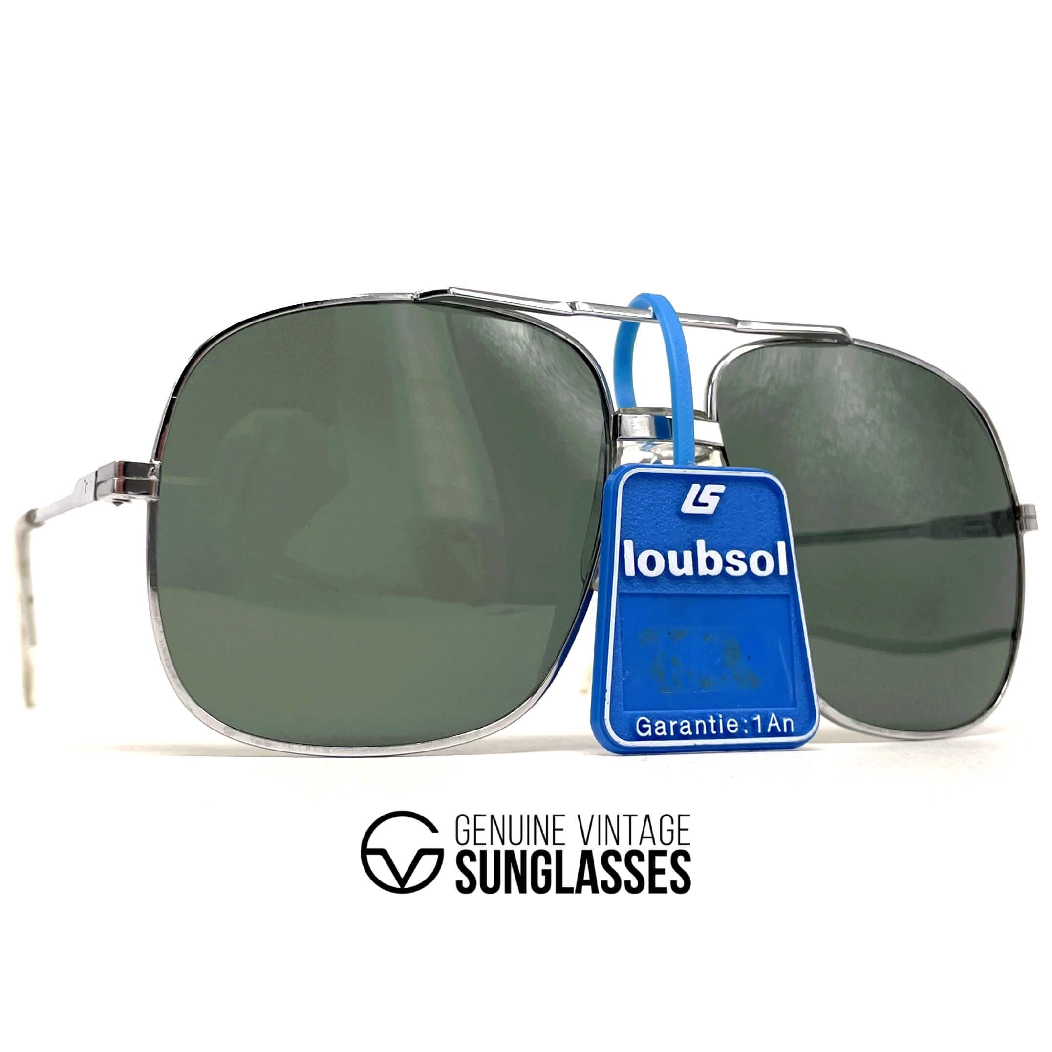 Vintage LOUBSOL 7593 rare mineral aviator sunglasses