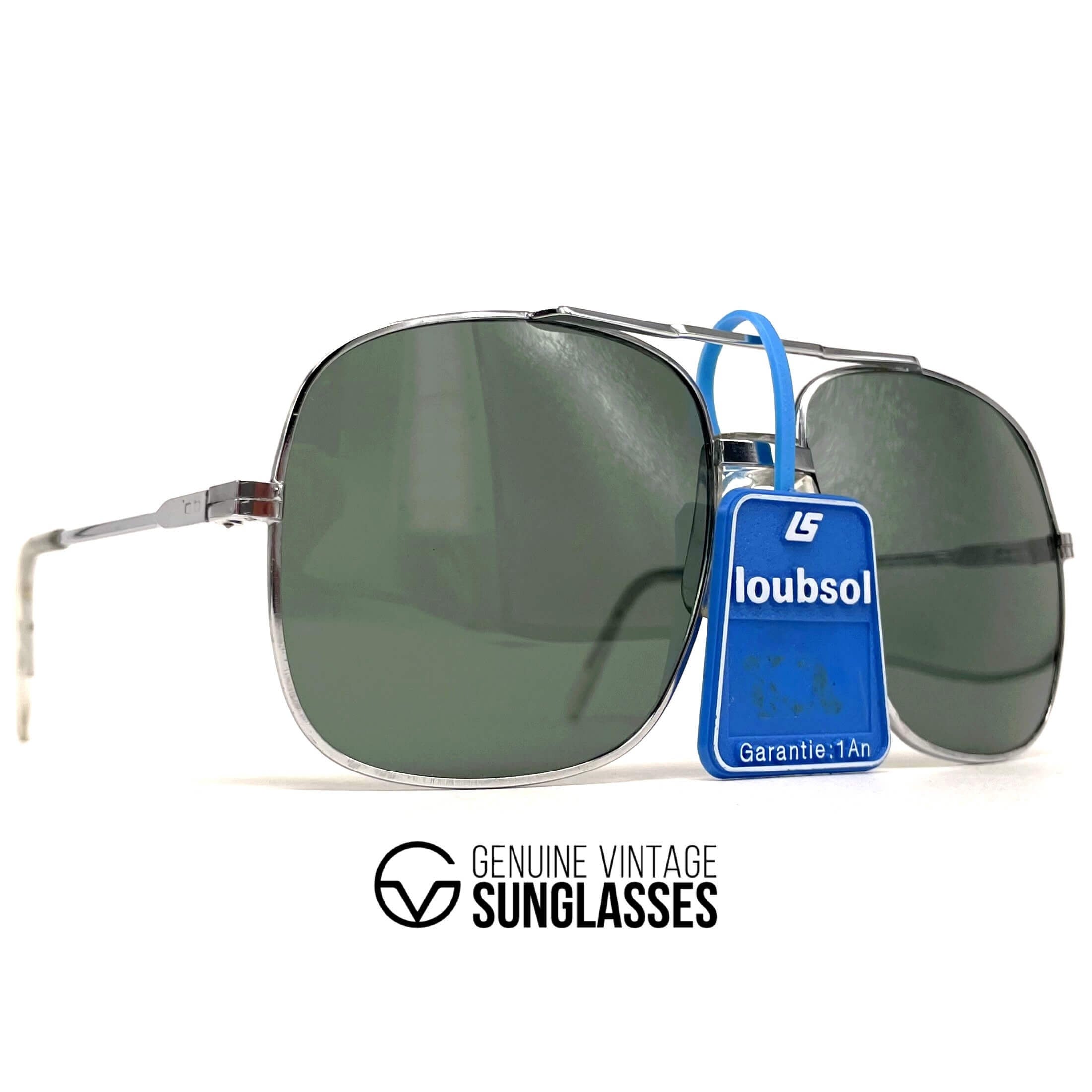 Vintage LOUBSOL 7593 rare mineral aviator sunglasses