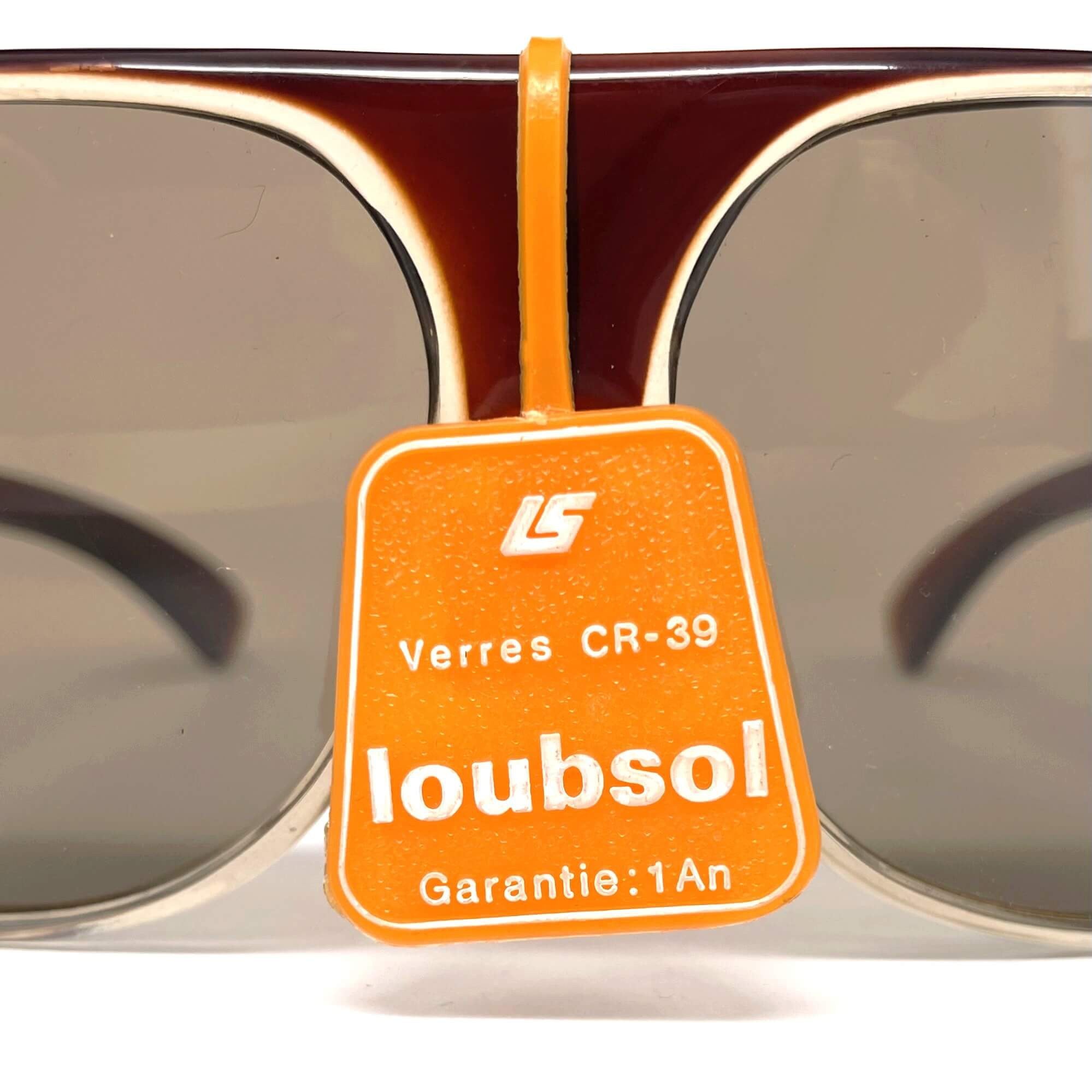 Vintage LOUBSOL Abondance burgundy oval designer sunglasses