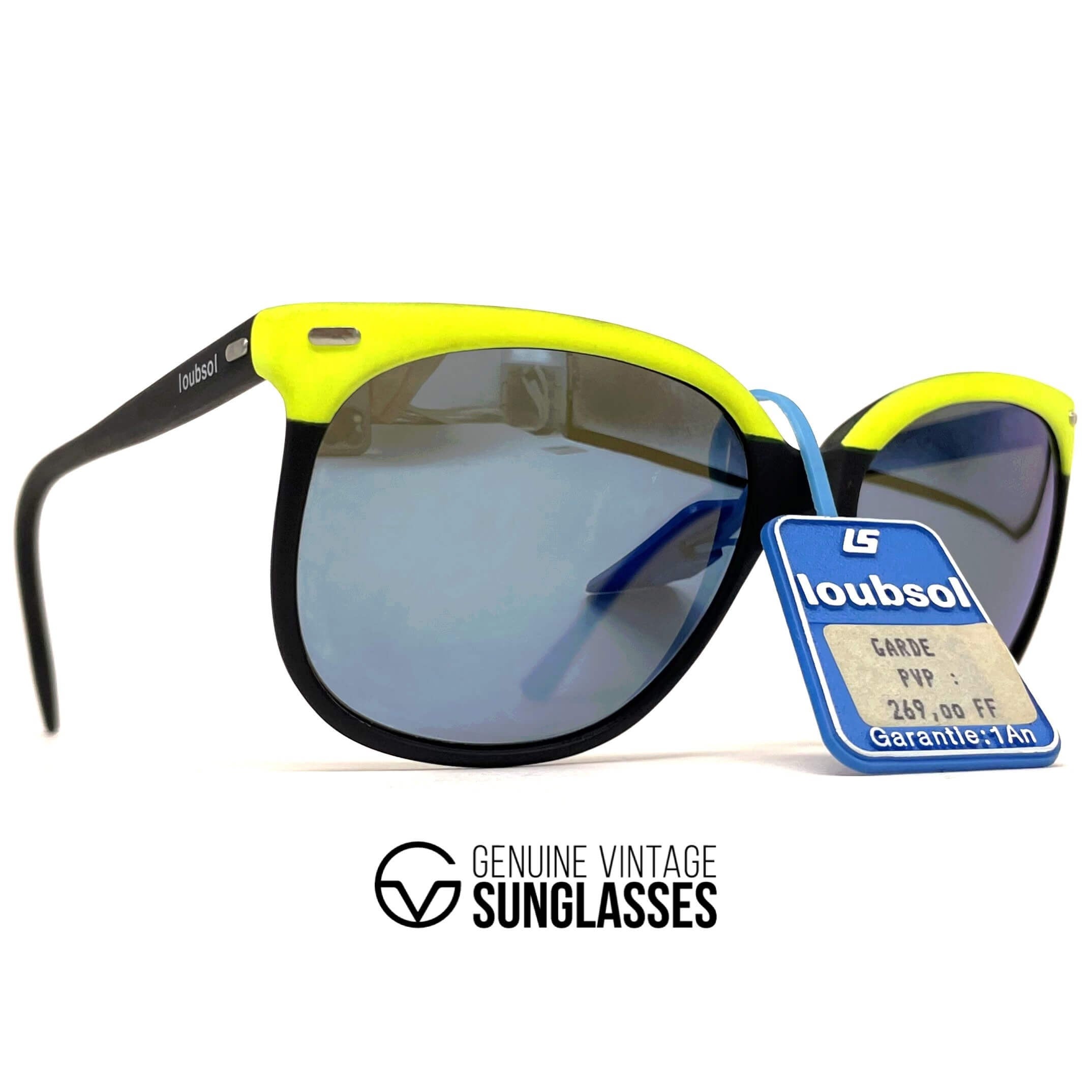 Vintage LOUBSOL Garde hand finished nylon mirrored sunglasses