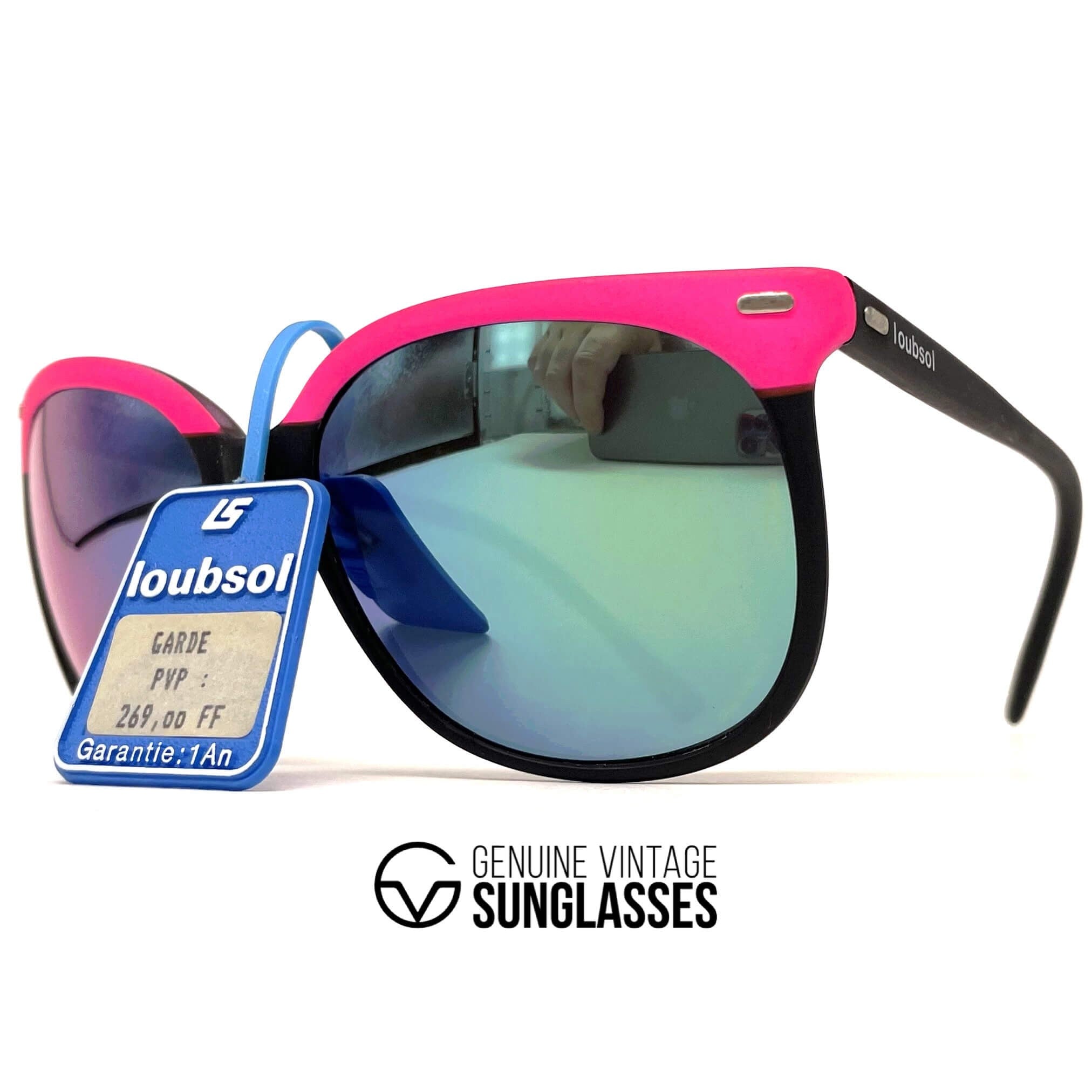 Vintage LOUBSOL Garde hand finished nylon mirrored sunglasses
