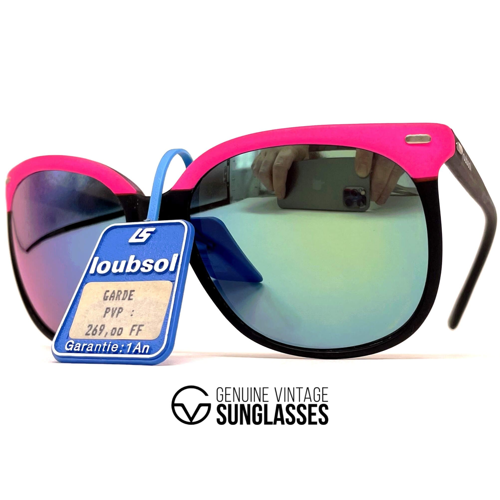 Vintage LOUBSOL Garde hand finished nylon mirrored sunglasses