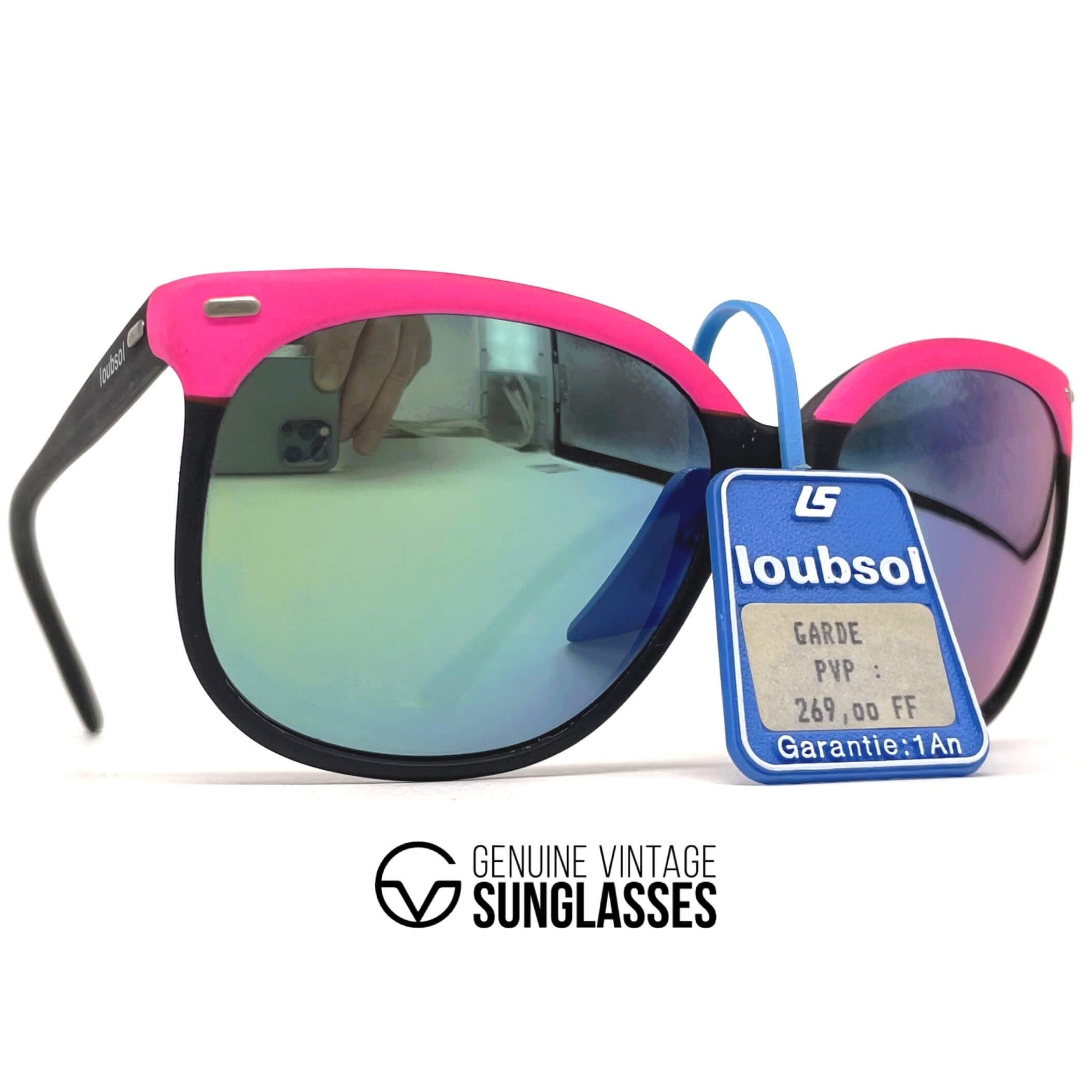 Vintage LOUBSOL Garde hand finished nylon mirrored sunglasses
