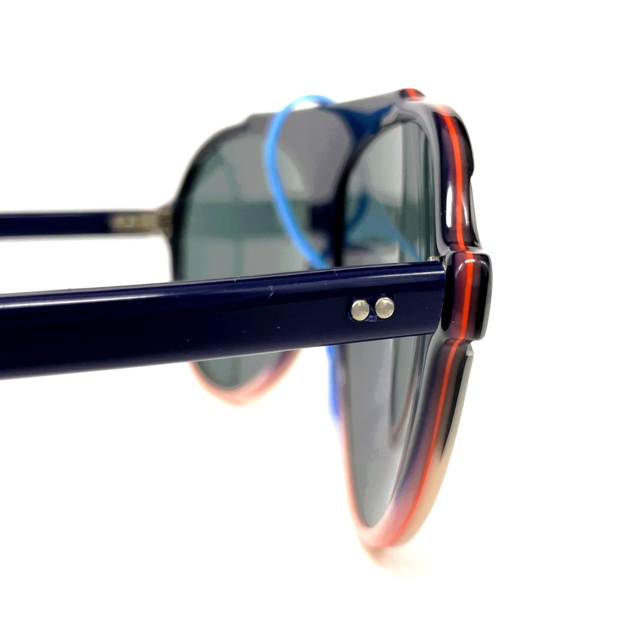 Vintage LOUBSOL Gex grey beige round designer sunglasses