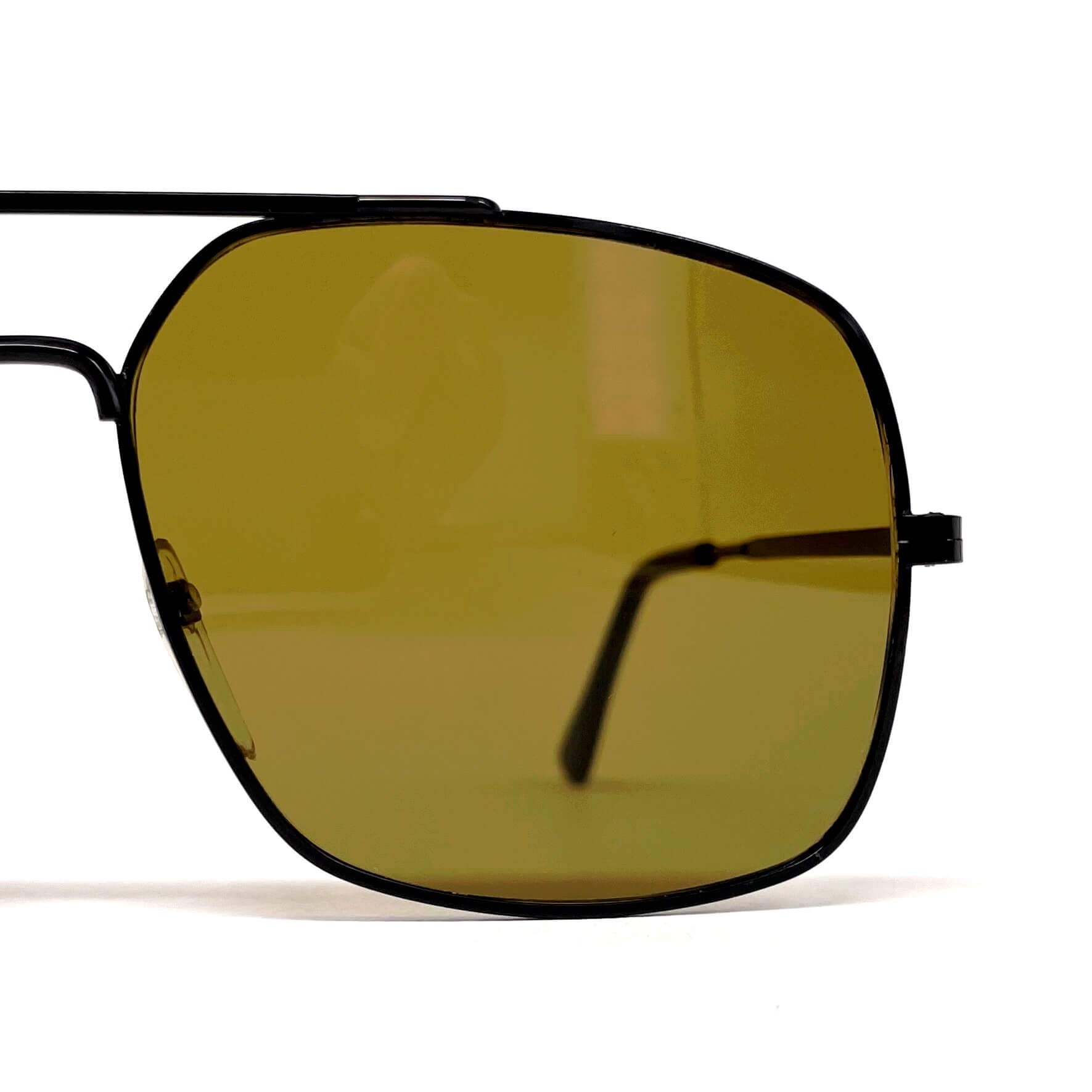 Vintage LOUBSOL Guitaise black mineral aviator sunglasses