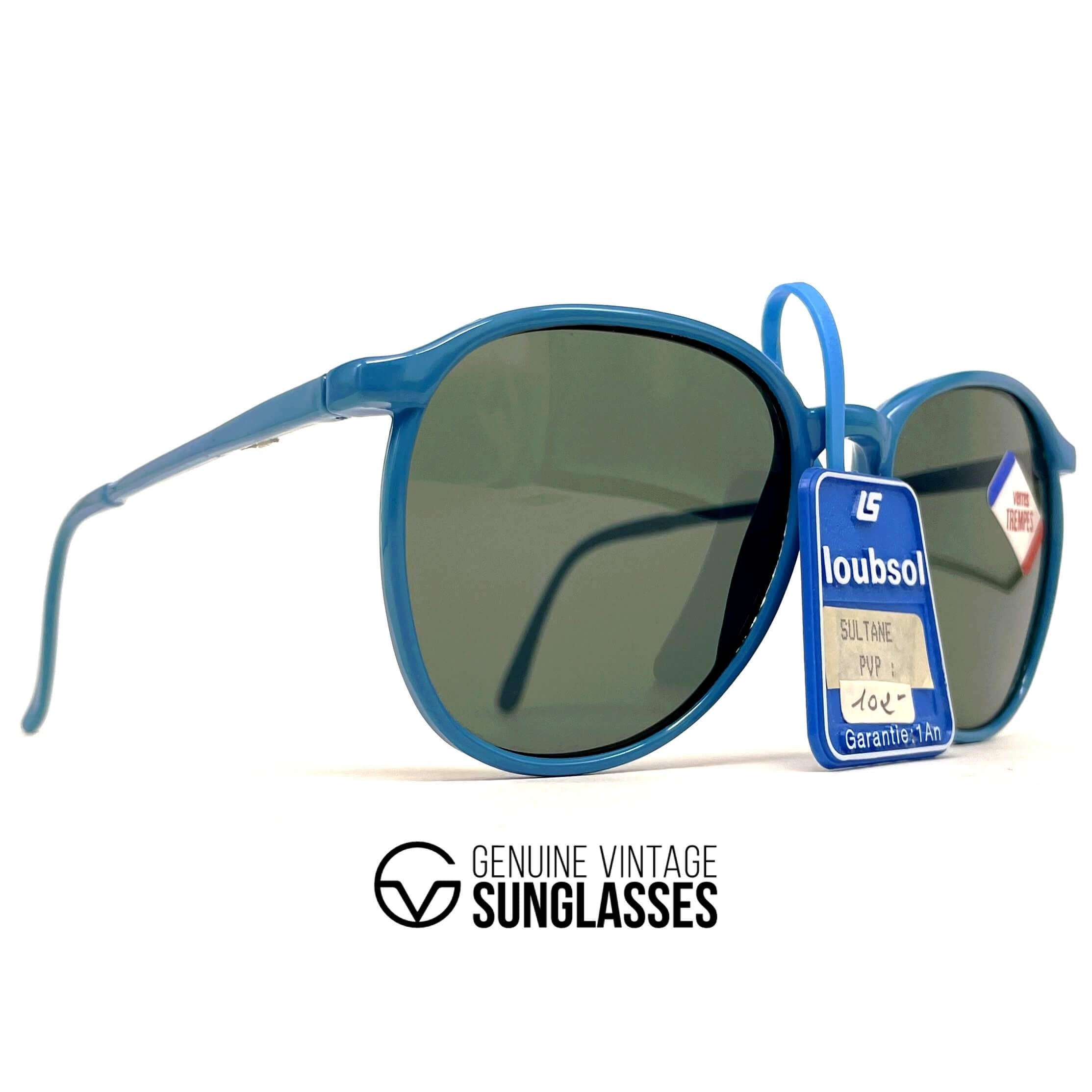 Vintage LOUBSOL Sultane blue mineral sunglasses
