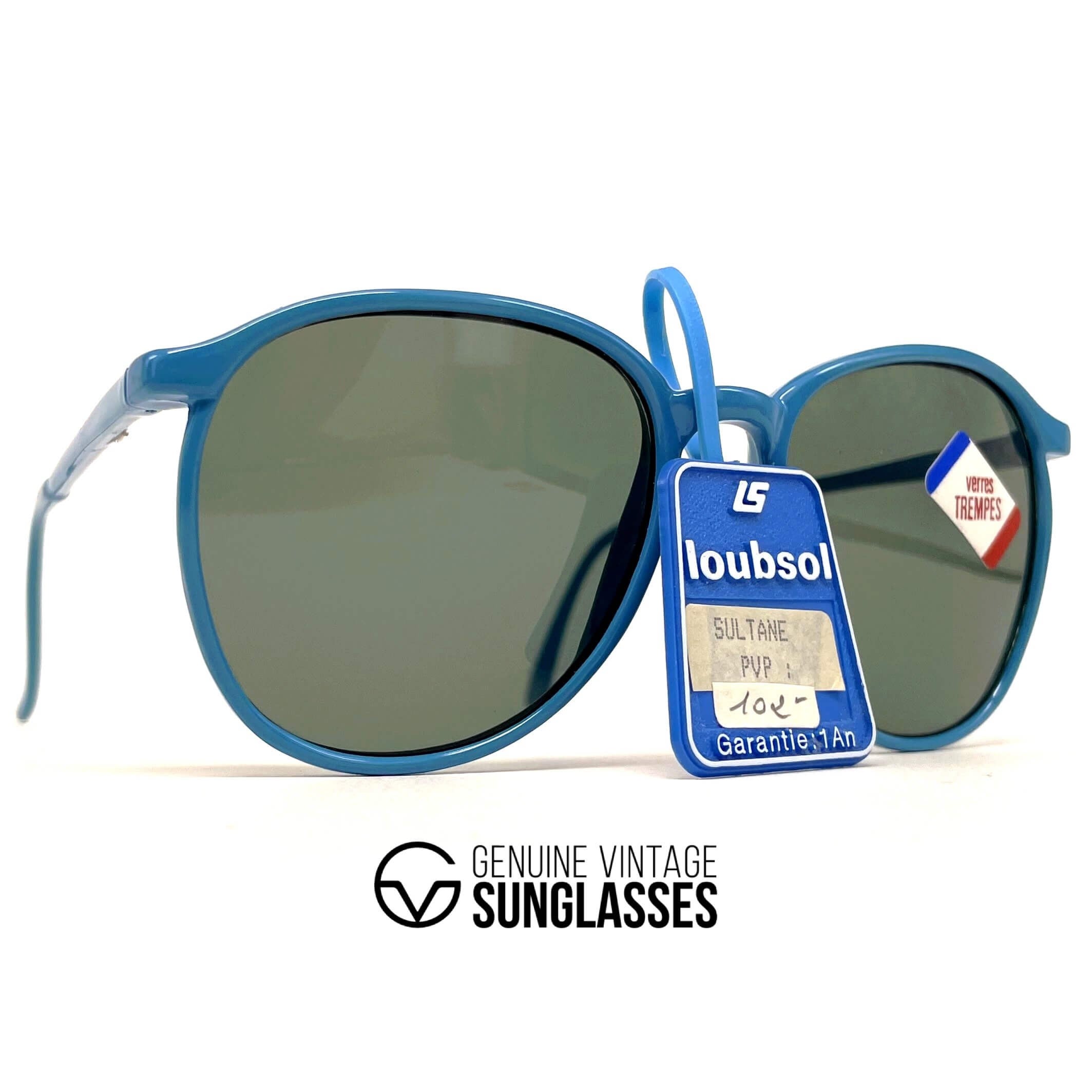 Vintage LOUBSOL Sultane blue mineral sunglasses