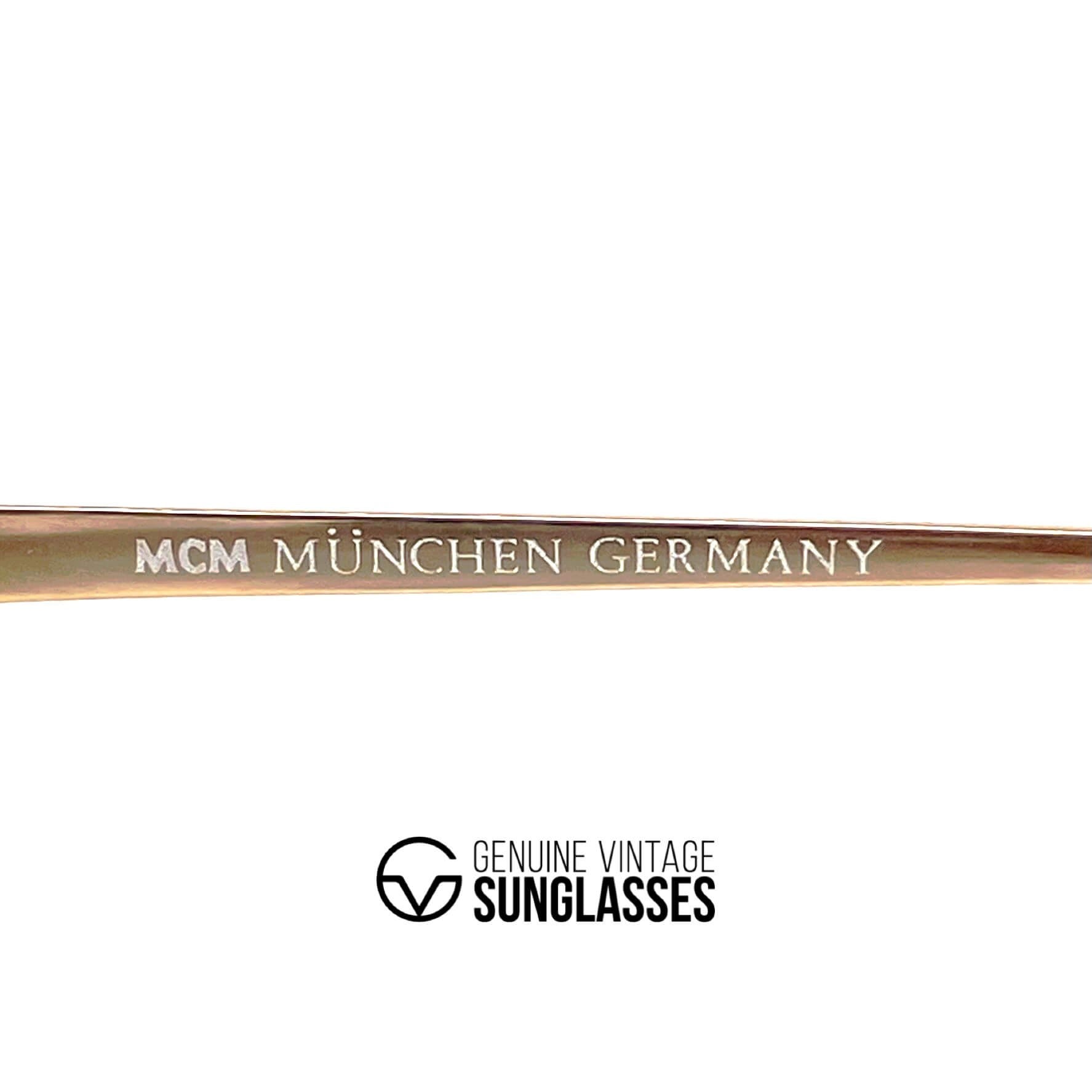 Vintage MCM München 5 gold plated rimless designer sunglasses
