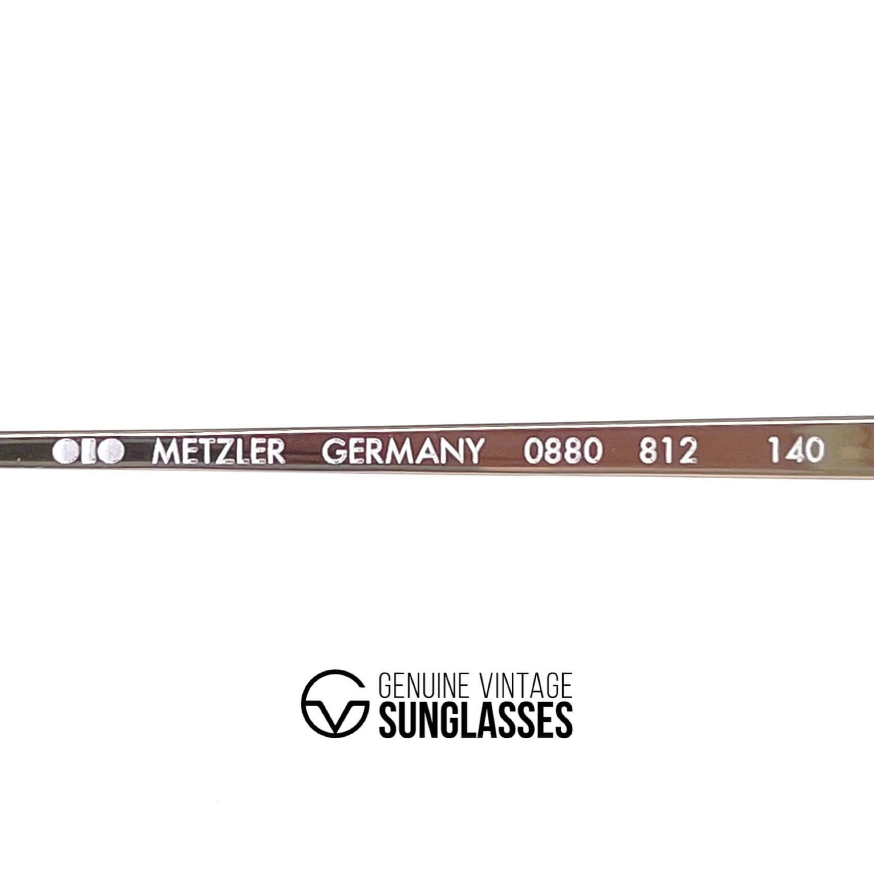 Vintage METZLER 0880 En Vogue gold designer round glasses frames