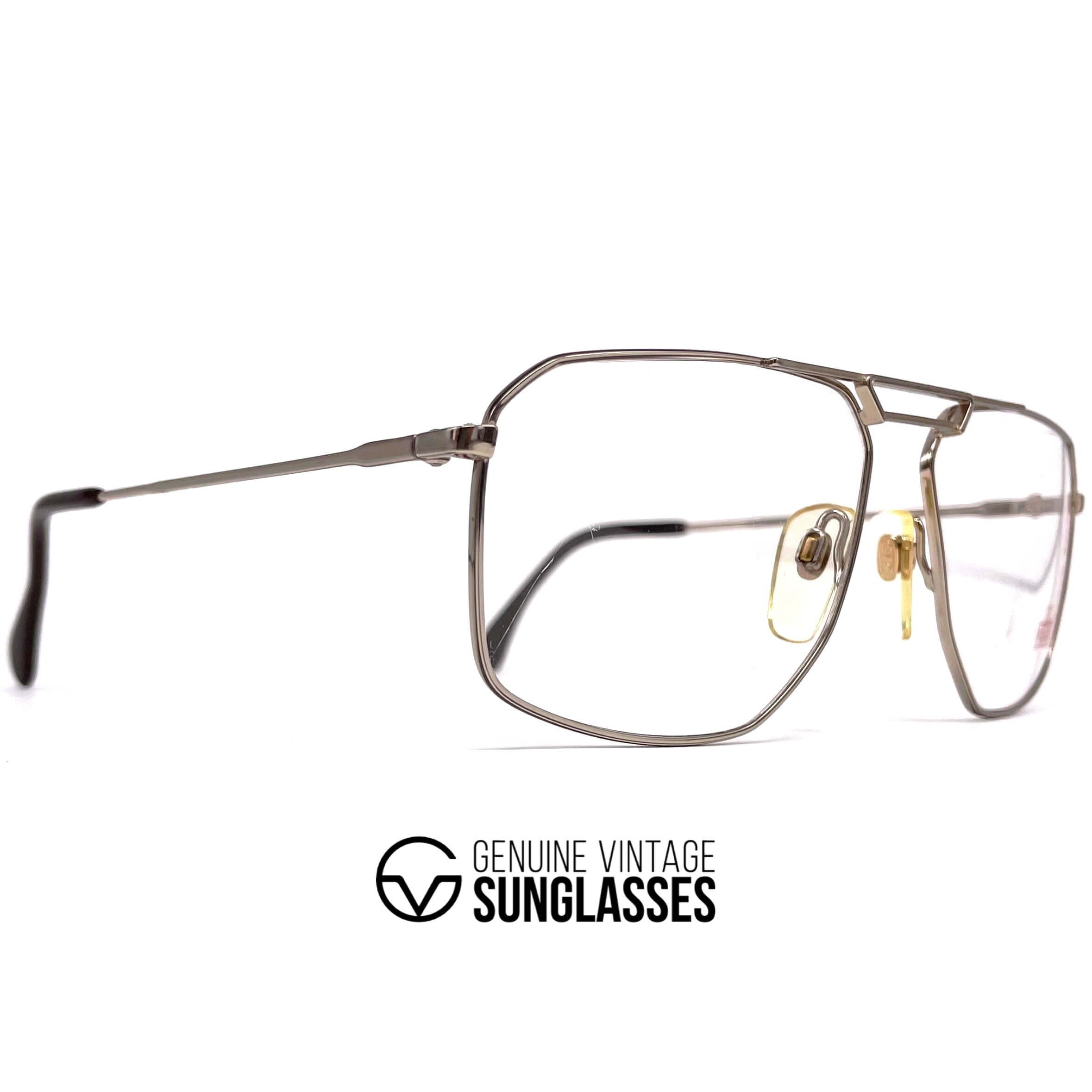Vintage METZLER 0897 Top Ten silver aviator glasses frames