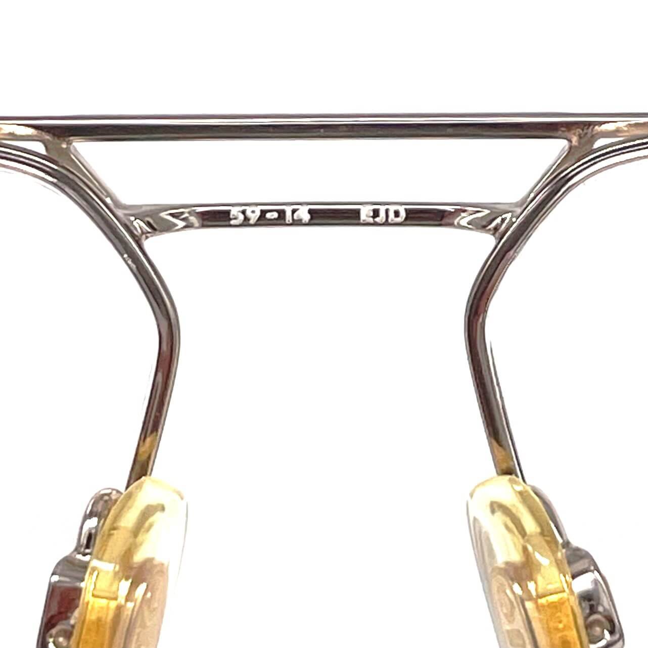 Vintage METZLER 0897 Top Ten silver aviator glasses frames