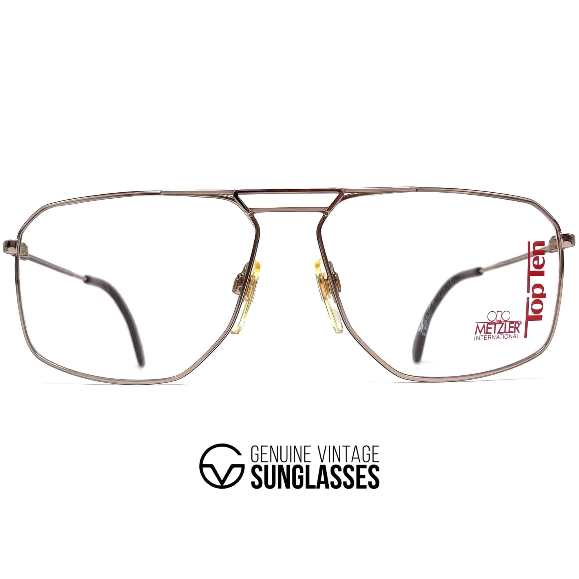 Vintage METZLER 0897 Top Ten silver aviator glasses frames