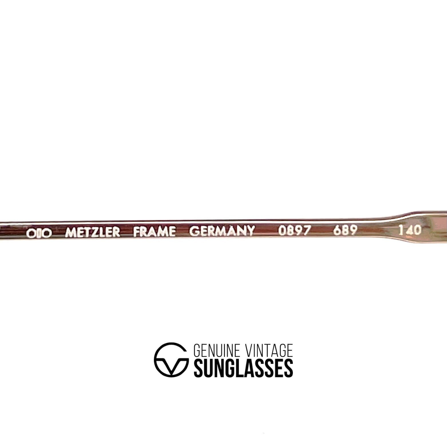 Vintage METZLER 0897 Top Ten silver aviator glasses frames
