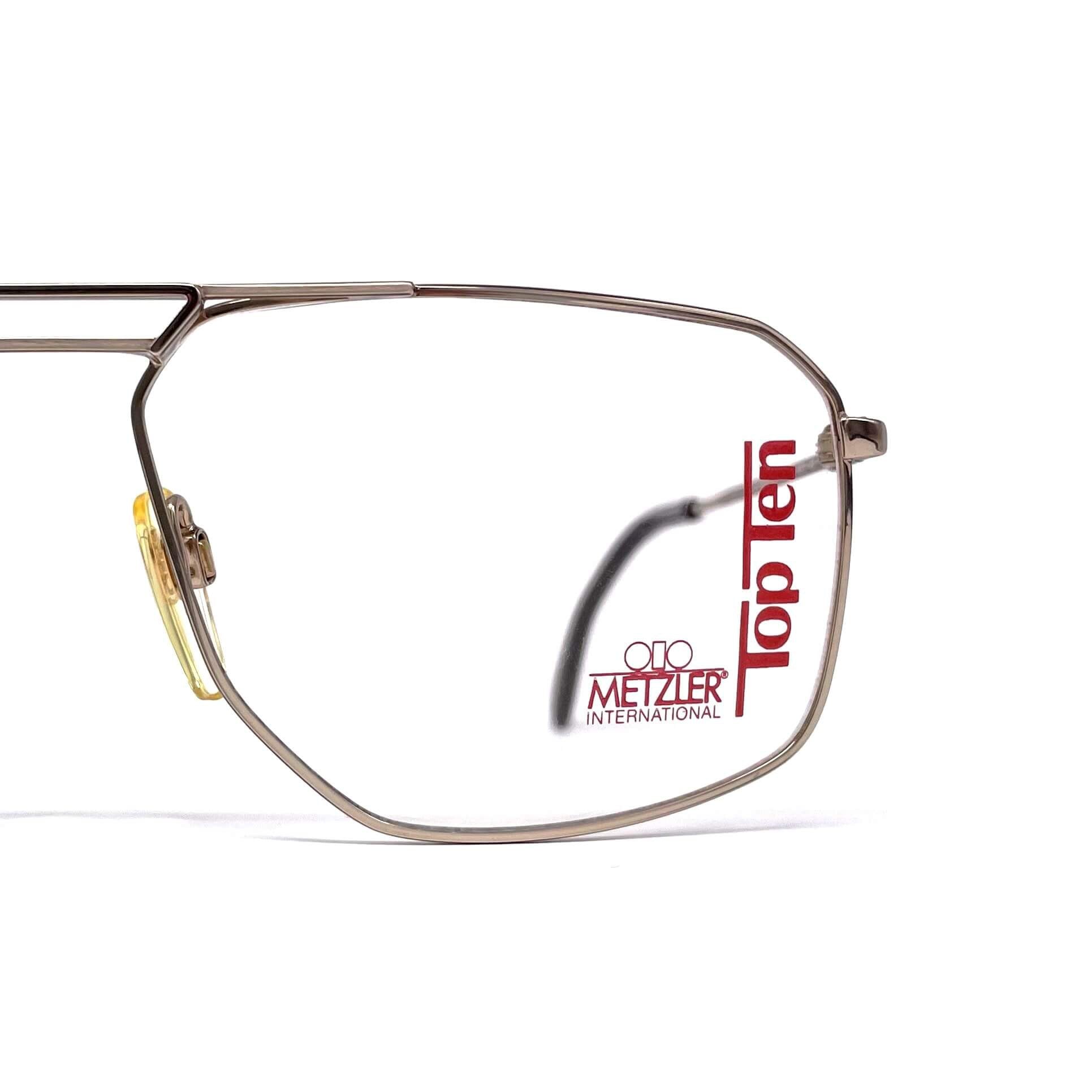 Vintage METZLER 0897 Top Ten silver aviator glasses frames