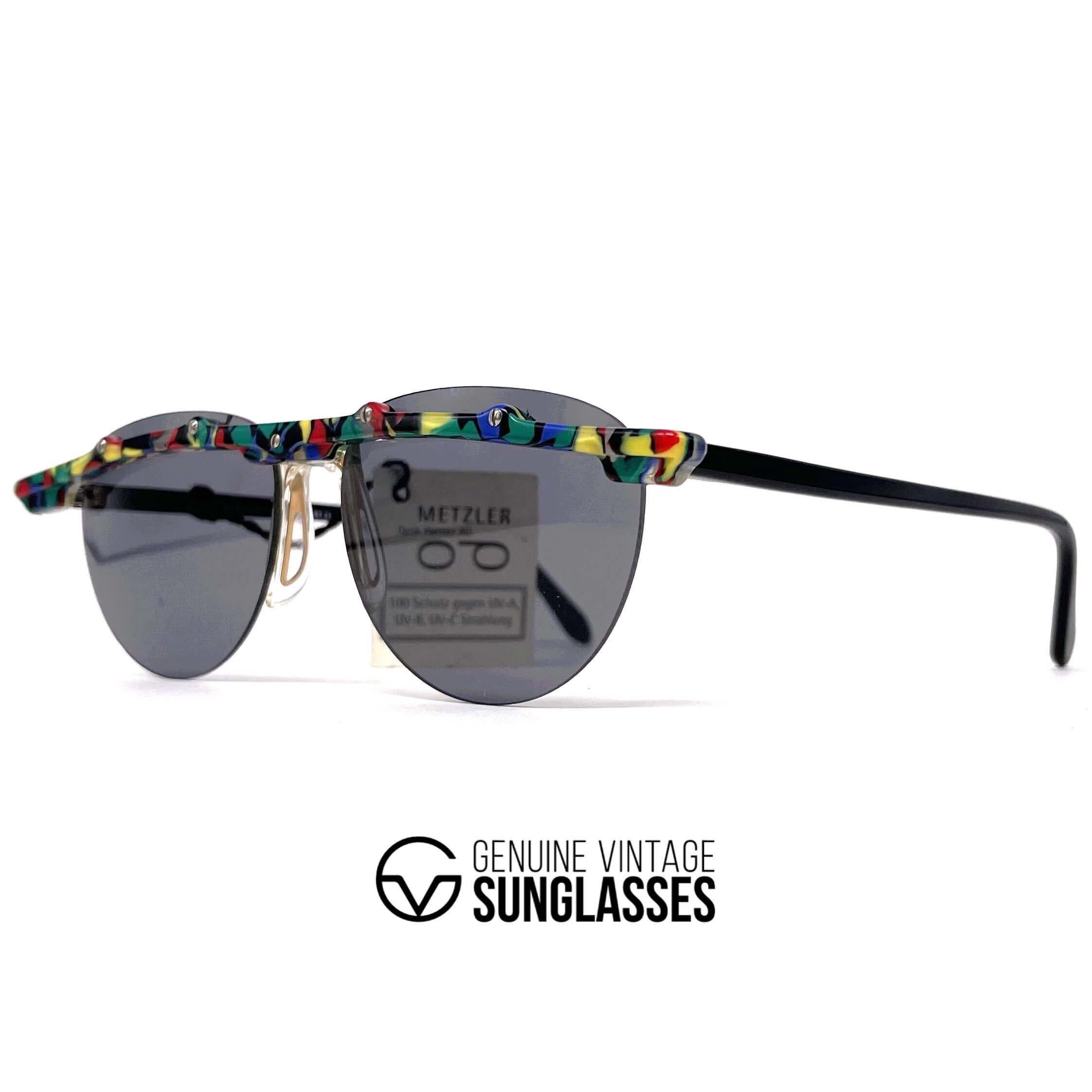 Vintage METZLER 5821 See You rimless designer sunglasses