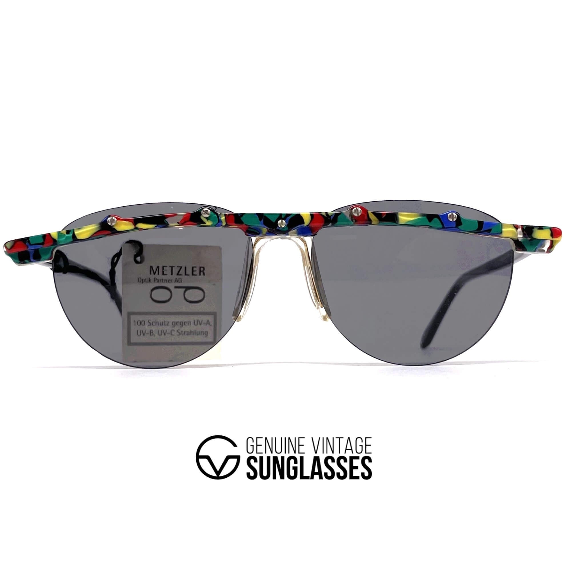 Vintage METZLER 5821 See You rimless designer sunglasses