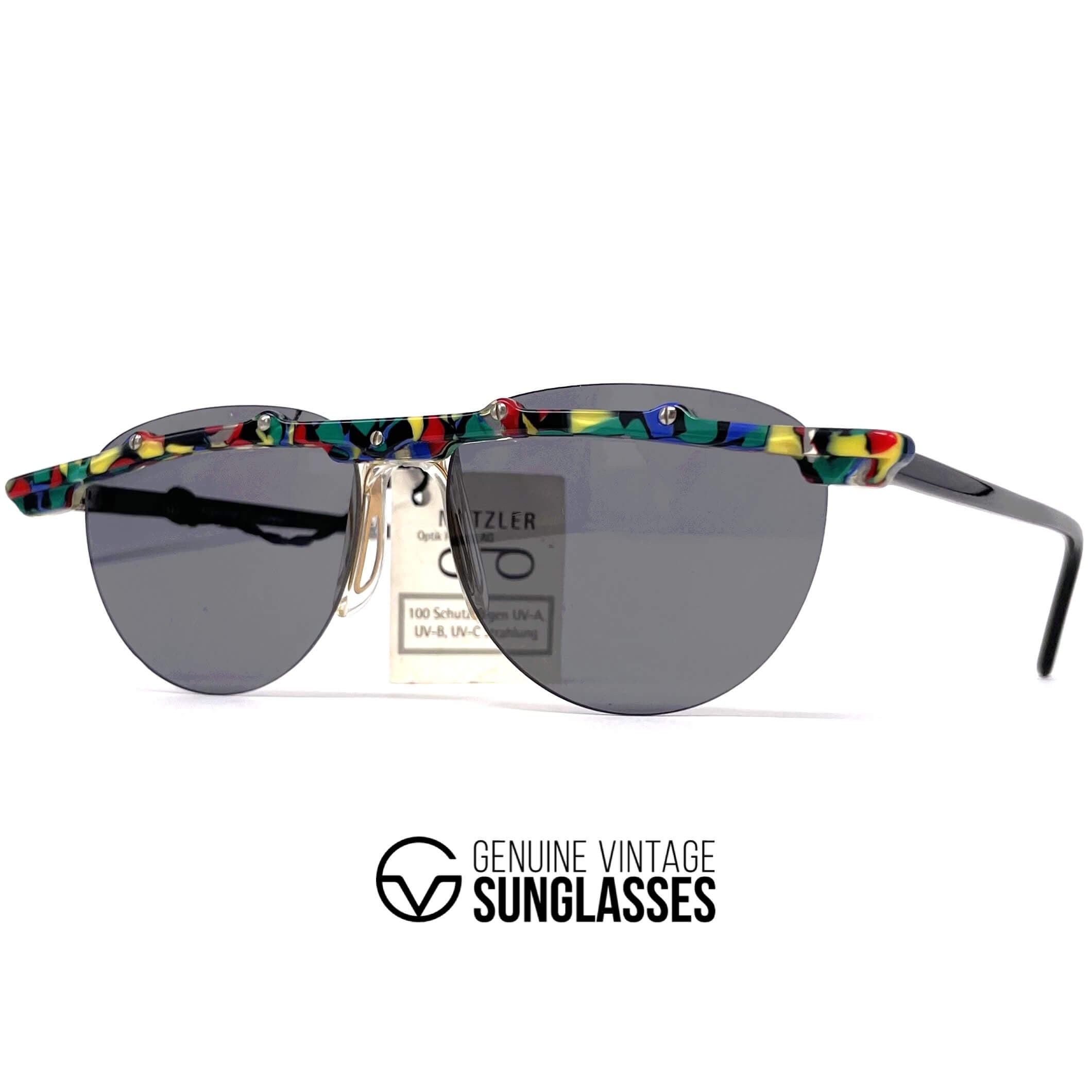 Vintage METZLER 5821 See You rimless designer sunglasses