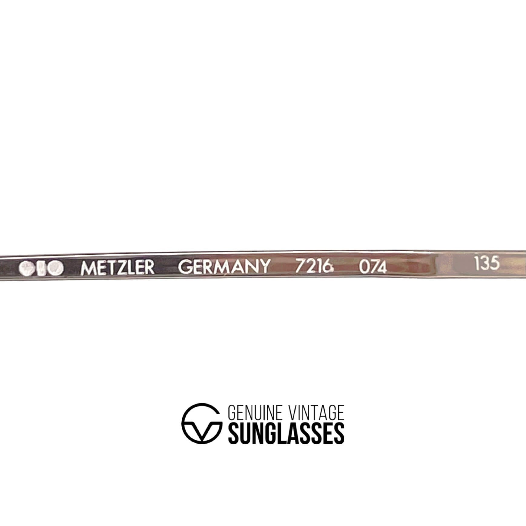 Vintage METZLER 7216 Signee gold rimless glasses frames